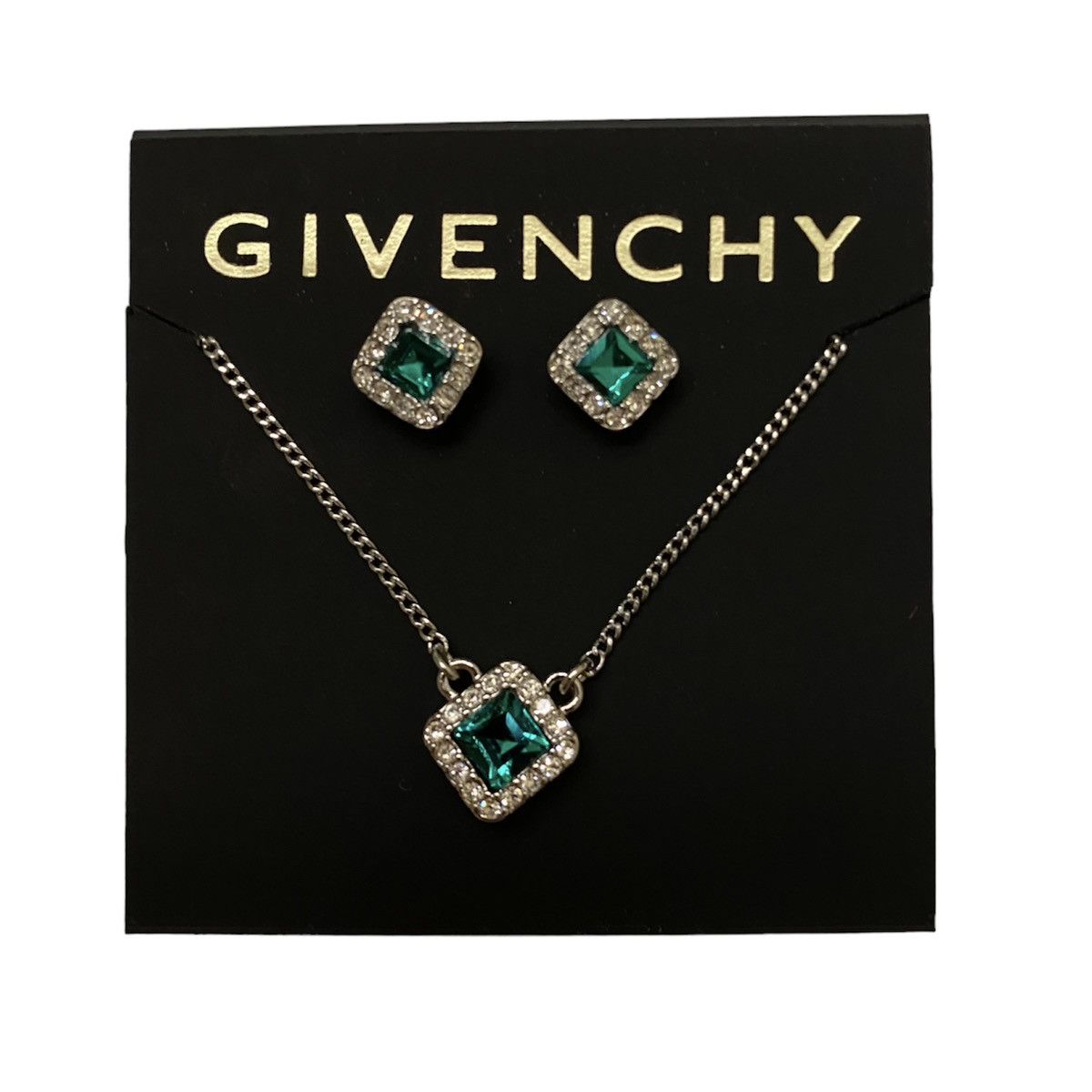 Givenchy Givenchy Green Necklace and Earrings BUNDLE Grailed