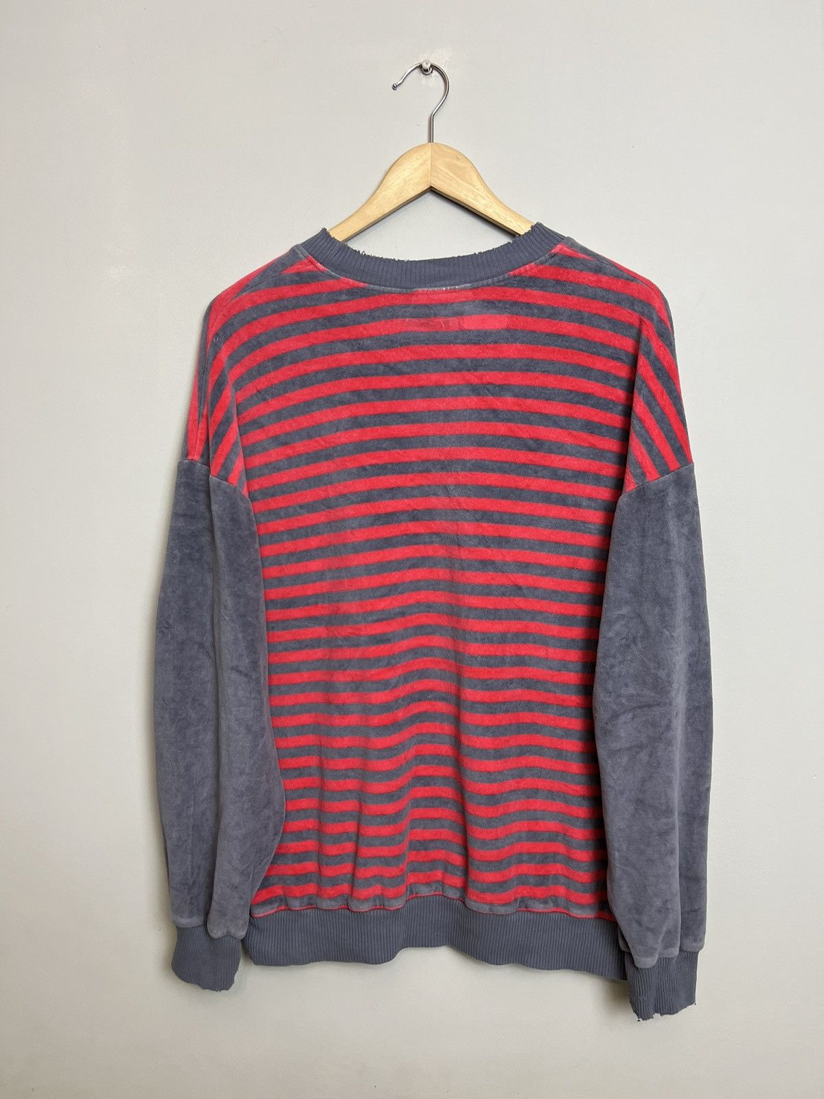 Lacoste Lacoste Vintage Stripped Velvet Crewneck Sweatshirt 90s Hype Size US M / EU 48-50 / 2 - 2 Thumbnail