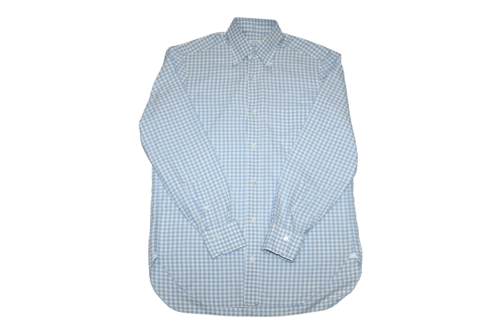 image of Barba Napoli Button Down Checked Dress Shirt 39 15 1/2 in Blue, Men's (Size Medium)