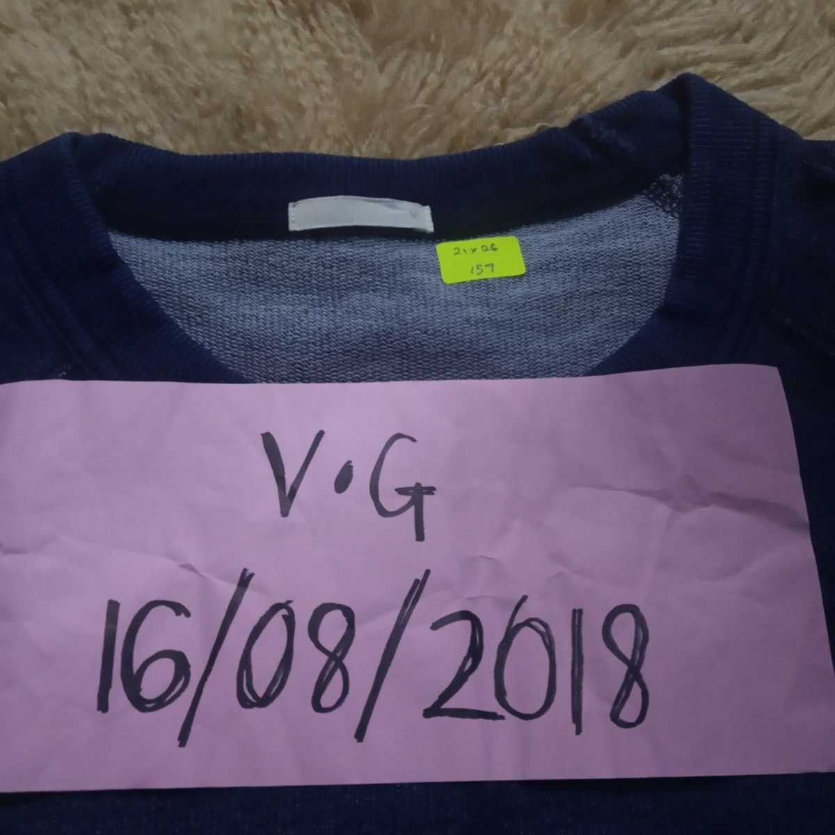 Indigo Vintage Blue Indigo Denime Style Casual Sleeve Less Jumper Size US M / EU 48-50 / 2 - 5 Thumbnail