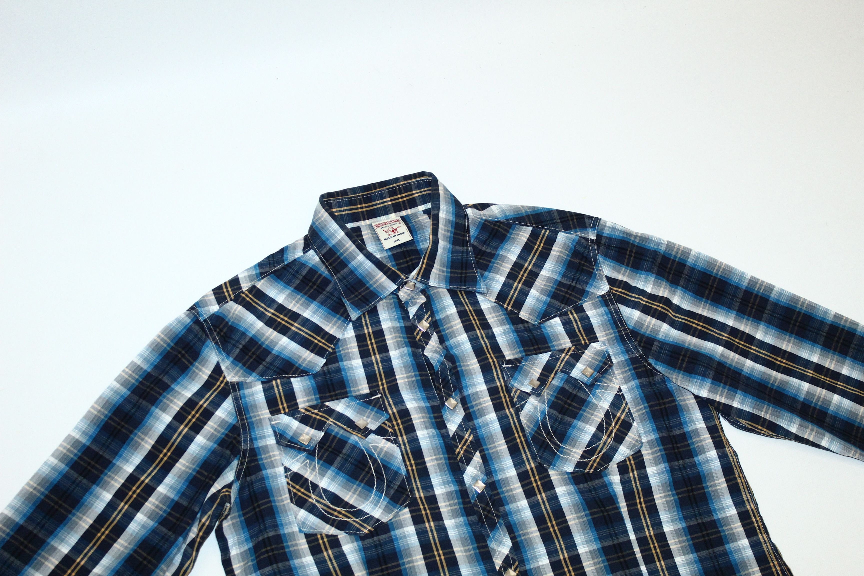 True Religion True Religion Snap Button Plaid Western Shirt Size US XXL / EU 58 / 5 - 5 Thumbnail