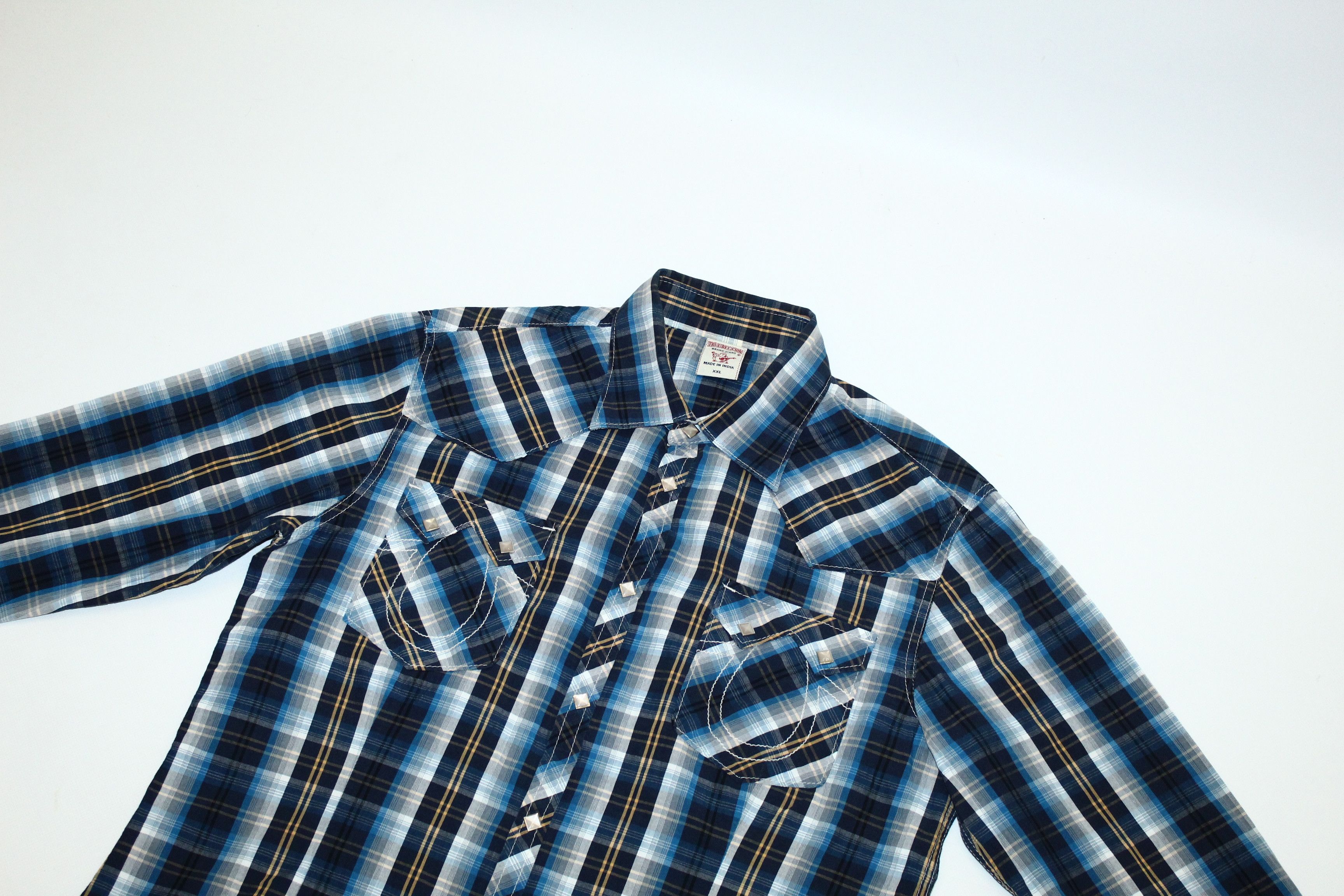 True Religion True Religion Snap Button Plaid Western Shirt Size US XXL / EU 58 / 5 - 3 Thumbnail