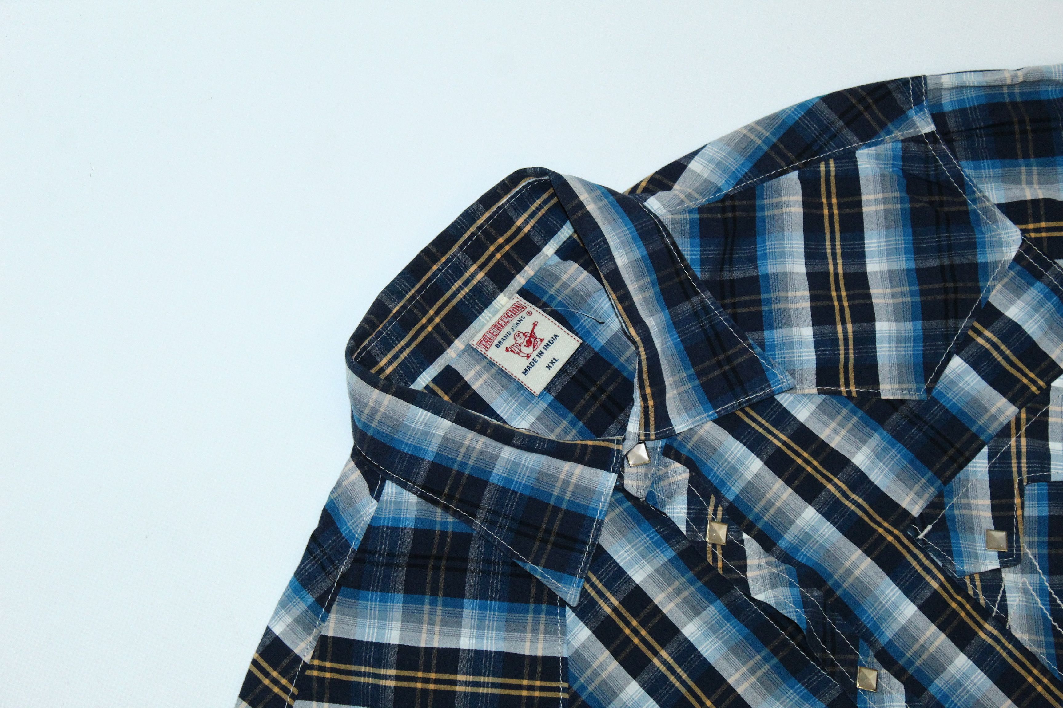 True Religion True Religion Snap Button Plaid Western Shirt Size US XXL / EU 58 / 5 - 2 Thumbnail