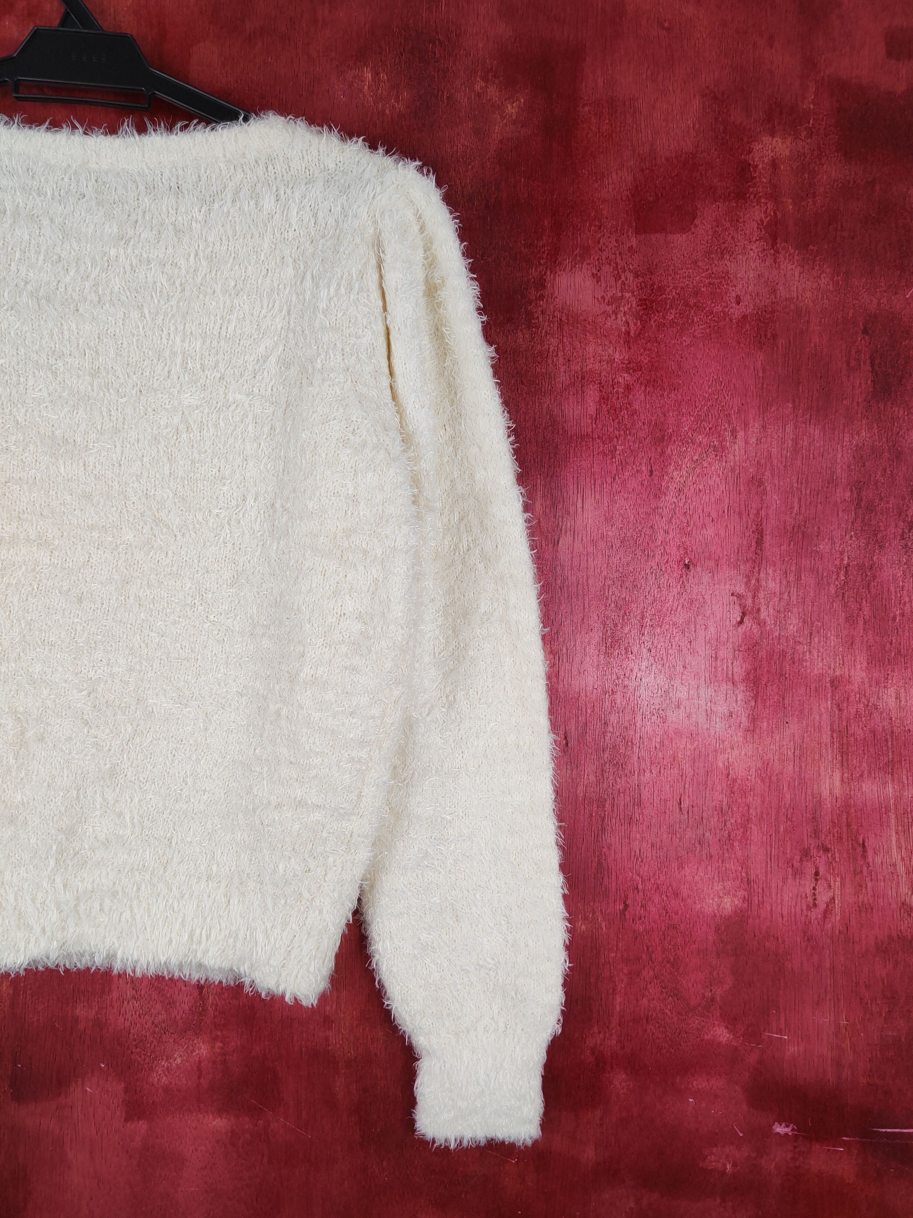 Japanese Brand GU Cream Shag Shaggy Fur Mohair Knitwear Sweatshirt #S797 Size M / US 6-8 / IT 42-44 - 9 Thumbnail
