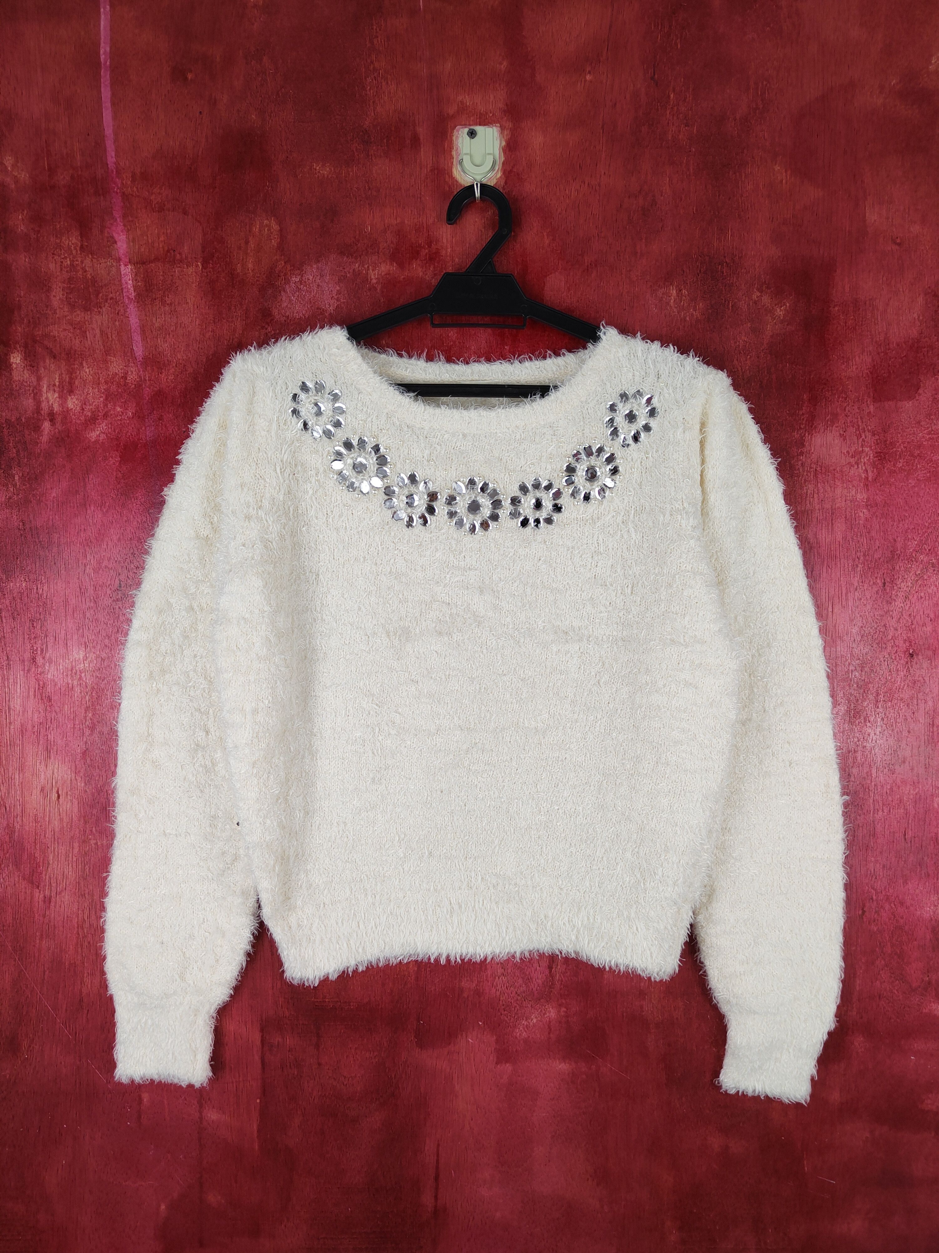 Japanese Brand GU Cream Shag Shaggy Fur Mohair Knitwear Sweatshirt #S797 Size M / US 6-8 / IT 42-44 - 1 Thumbnail