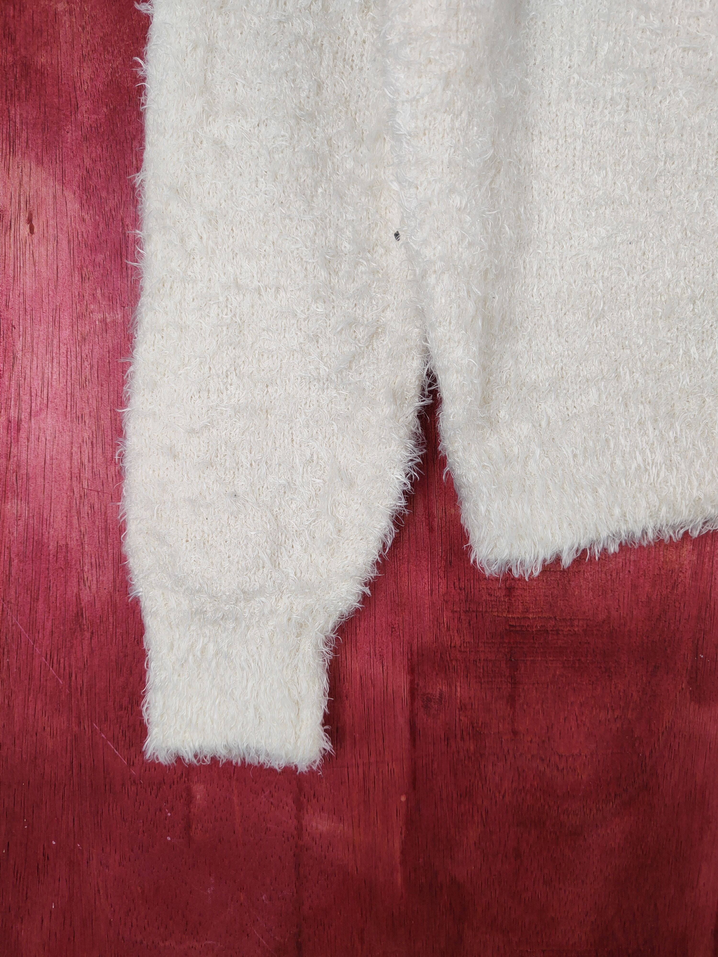 Japanese Brand GU Cream Shag Shaggy Fur Mohair Knitwear Sweatshirt #S797 Size M / US 6-8 / IT 42-44 - 4 Thumbnail
