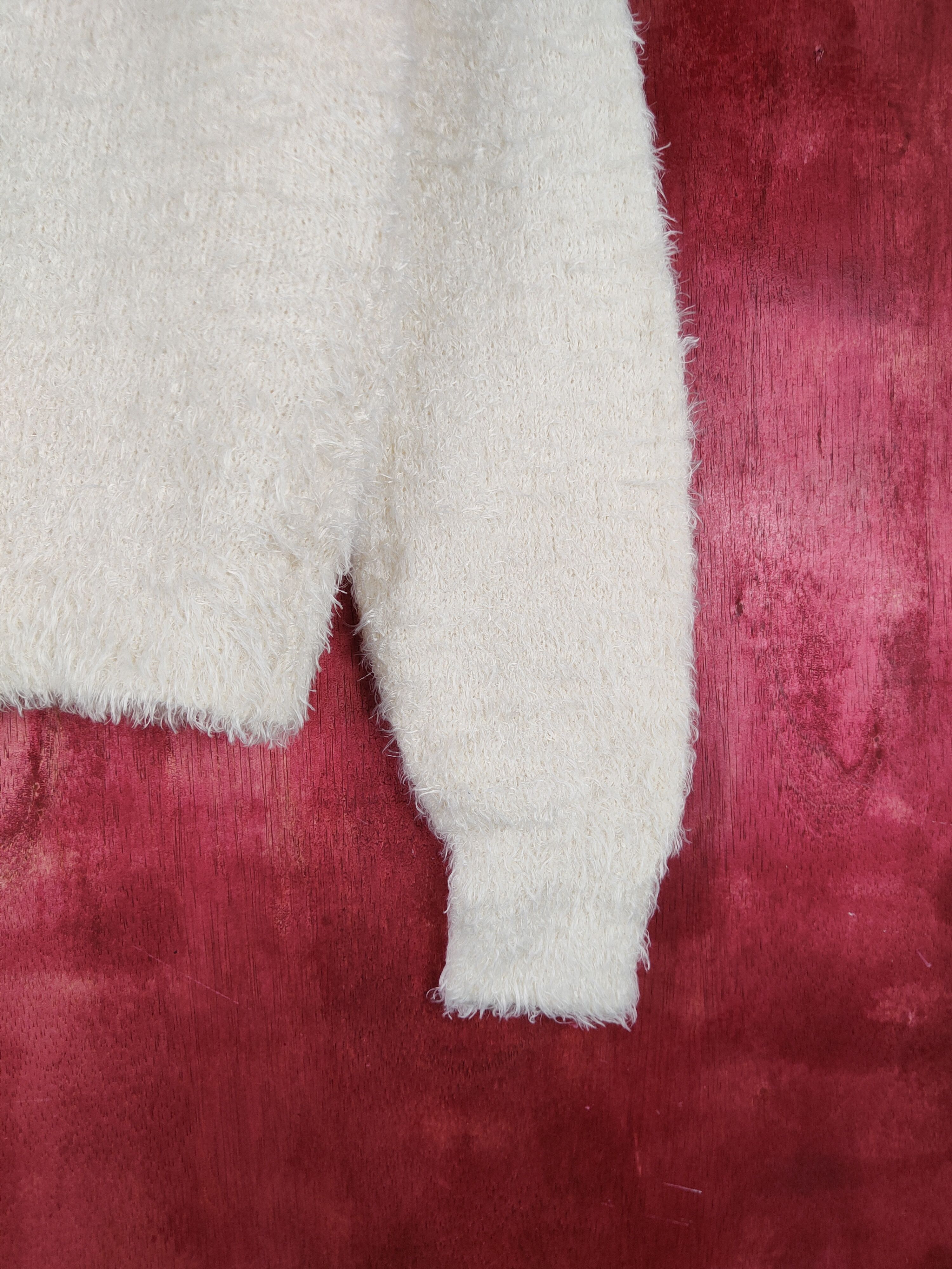Japanese Brand GU Cream Shag Shaggy Fur Mohair Knitwear Sweatshirt #S797 Size M / US 6-8 / IT 42-44 - 6 Thumbnail