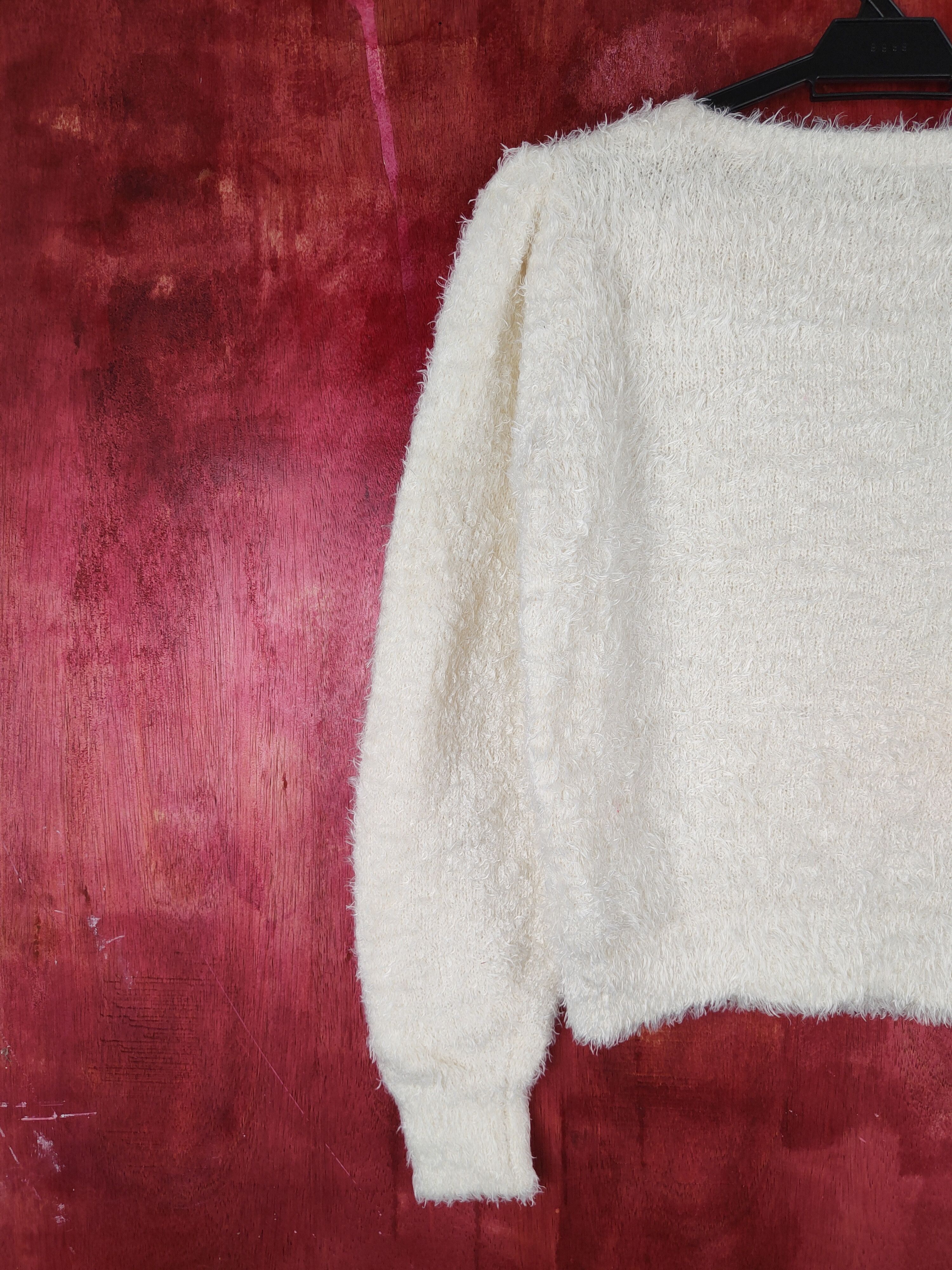 Japanese Brand GU Cream Shag Shaggy Fur Mohair Knitwear Sweatshirt #S797 Size M / US 6-8 / IT 42-44 - 8 Thumbnail
