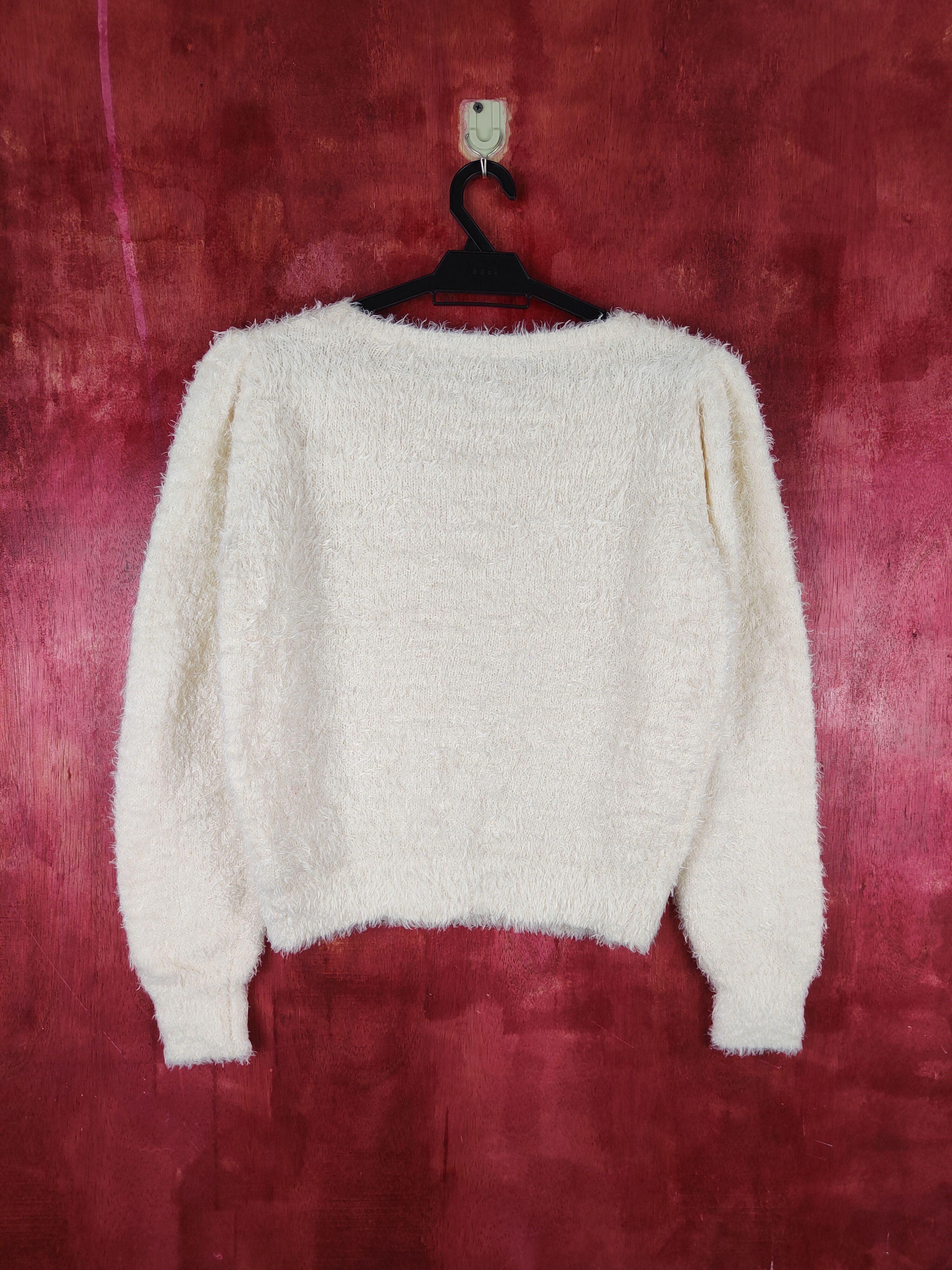 Japanese Brand GU Cream Shag Shaggy Fur Mohair Knitwear Sweatshirt #S797 Size M / US 6-8 / IT 42-44 - 7 Thumbnail
