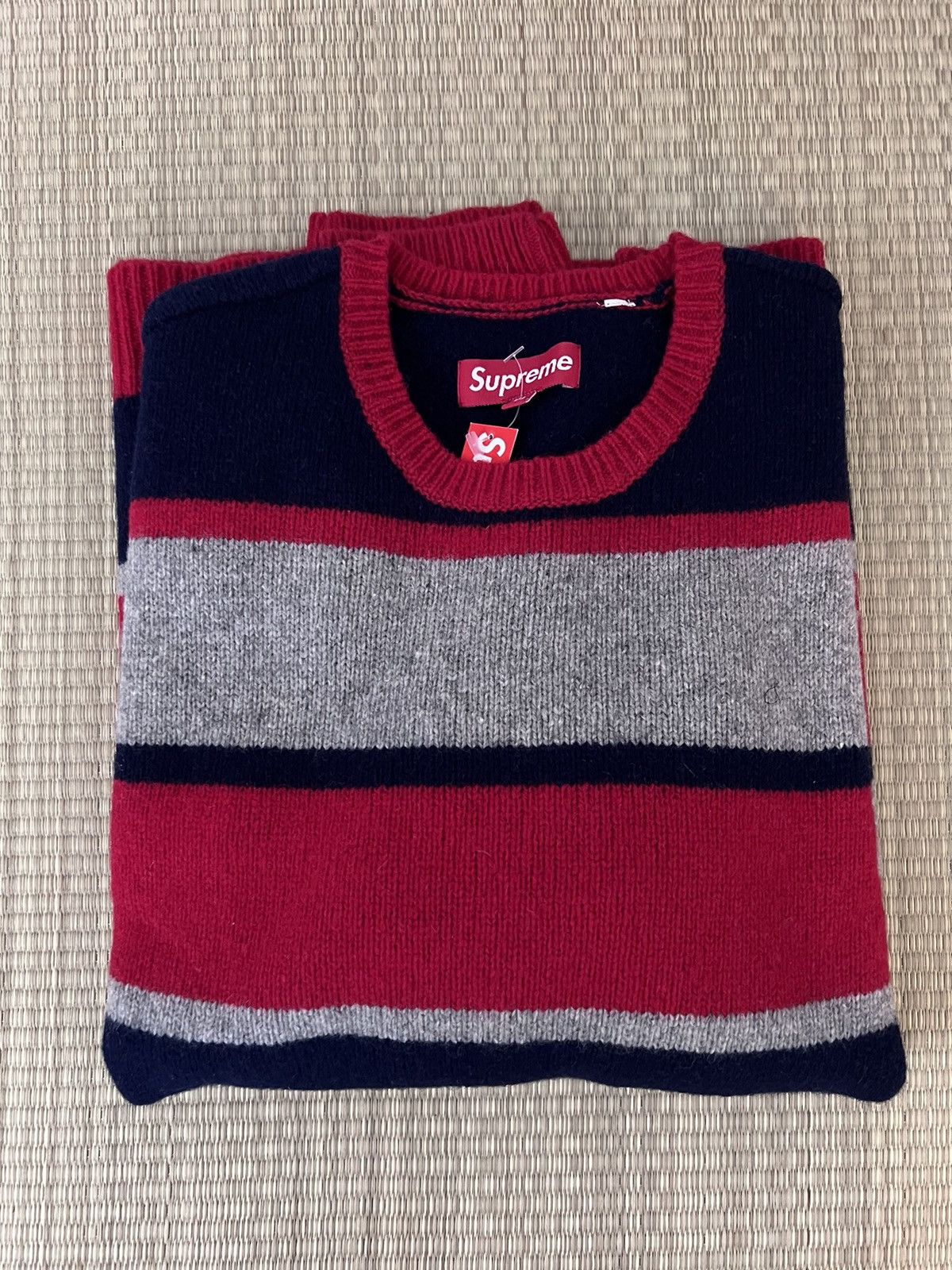 Supreme Striped Wool Sweater Size US XL / EU 56 / 4 - 5 Thumbnail