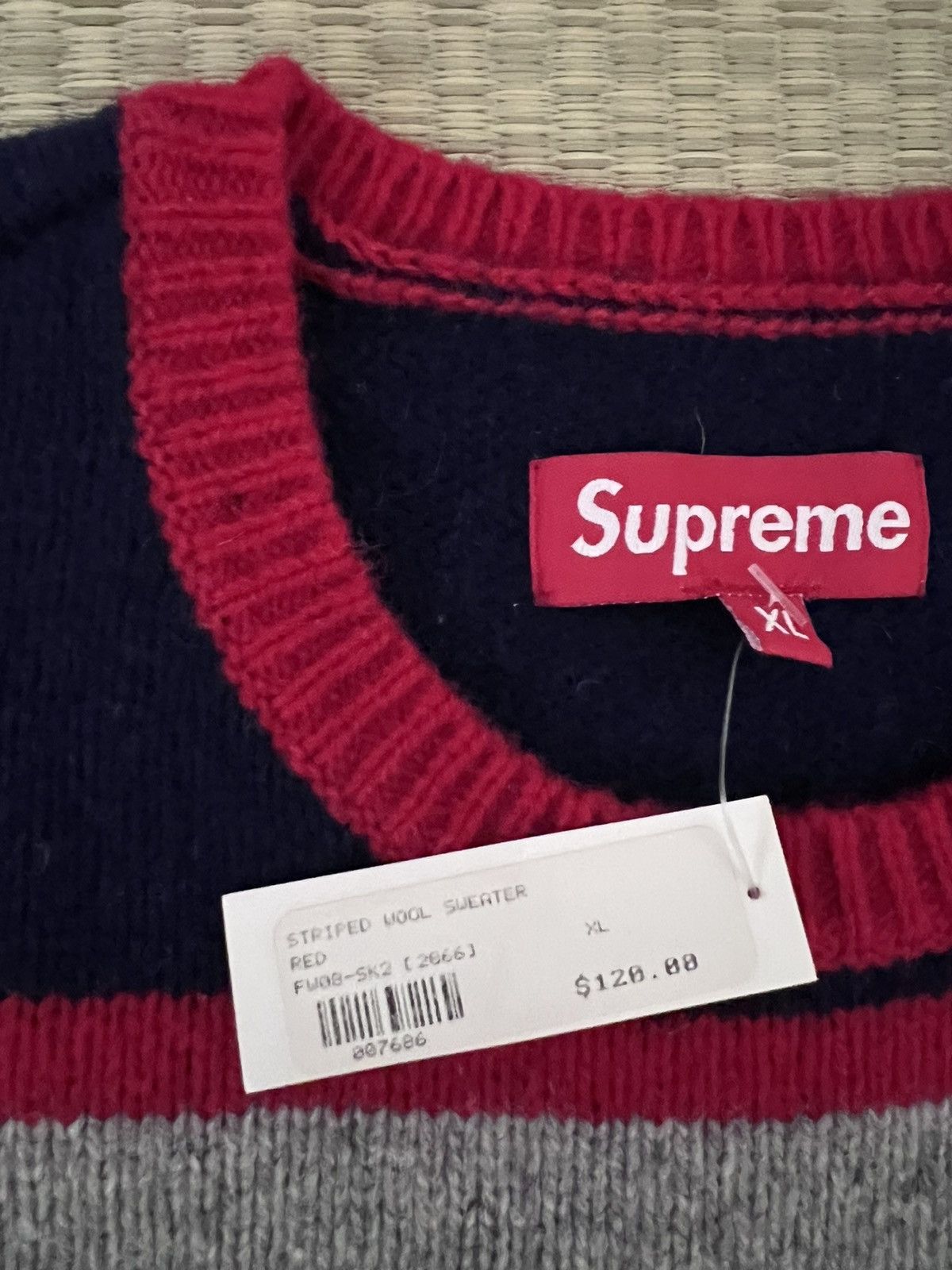 Supreme Striped Wool Sweater Size US XL / EU 56 / 4 - 3 Thumbnail