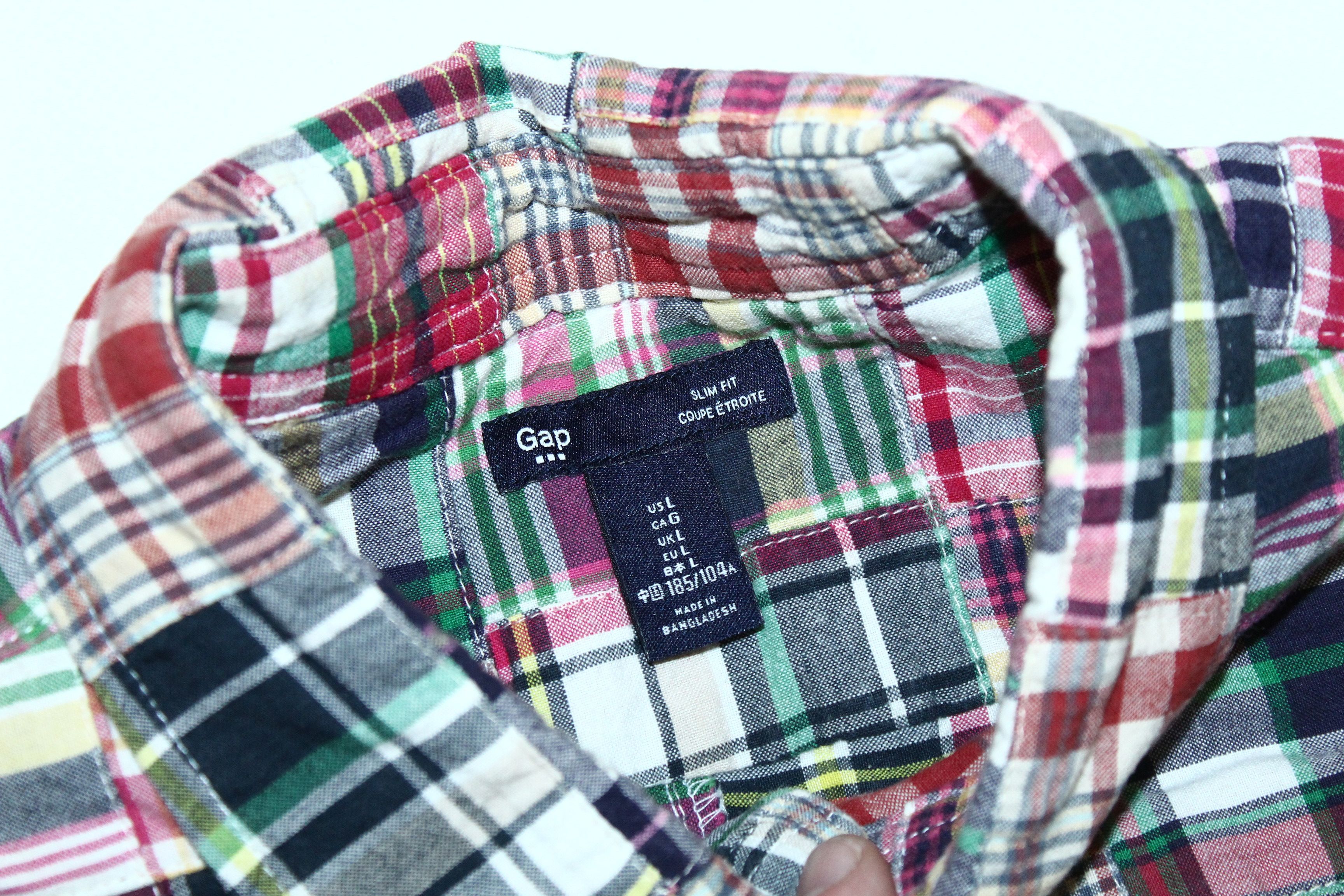 Gap Gap Madras Boro Patchwork Baggy Short Sleeve Shirt Size US L / EU 52-54 / 3 - 2 Thumbnail