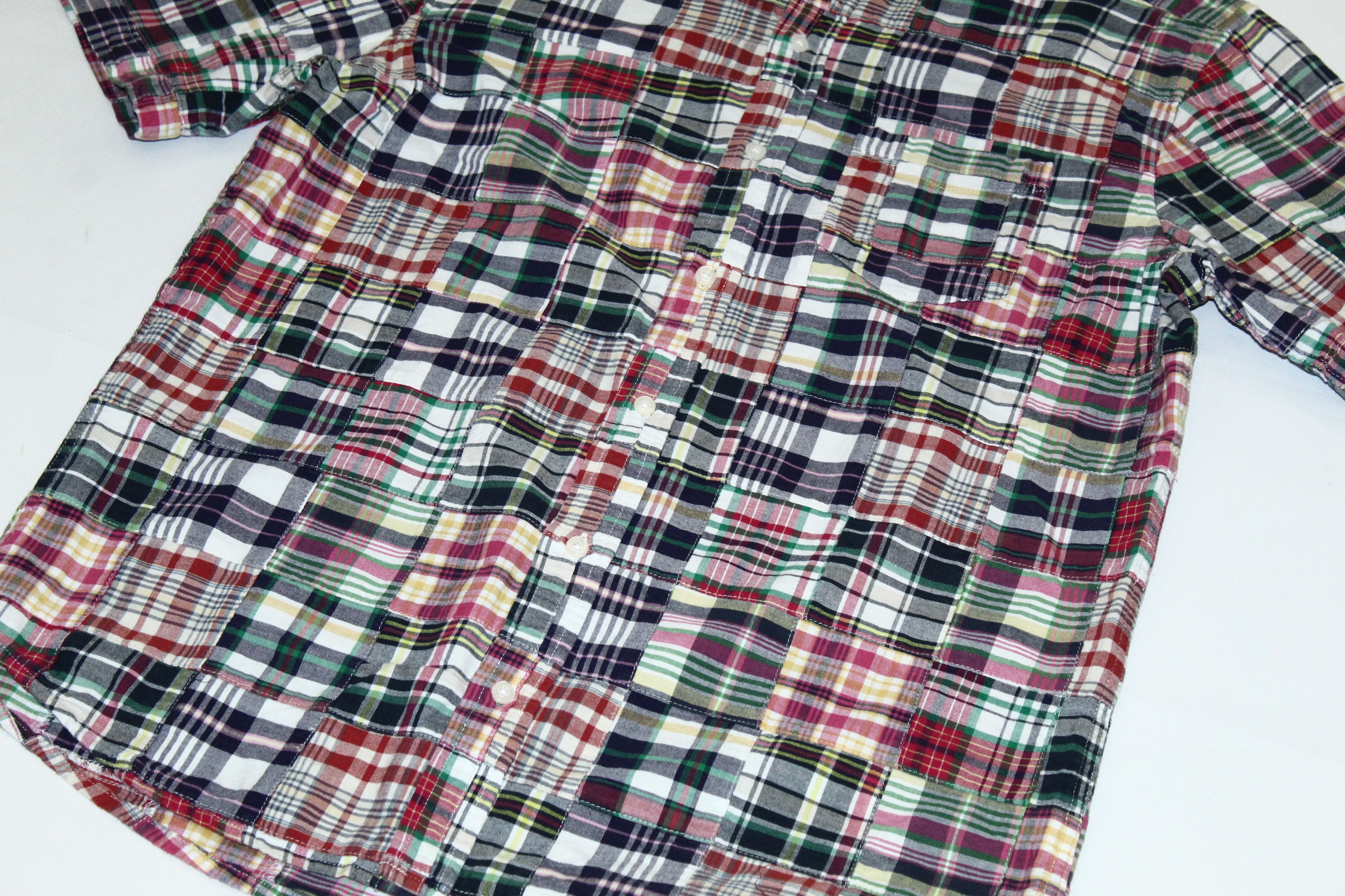 Gap Gap Madras Boro Patchwork Baggy Short Sleeve Shirt Size US L / EU 52-54 / 3 - 6 Thumbnail