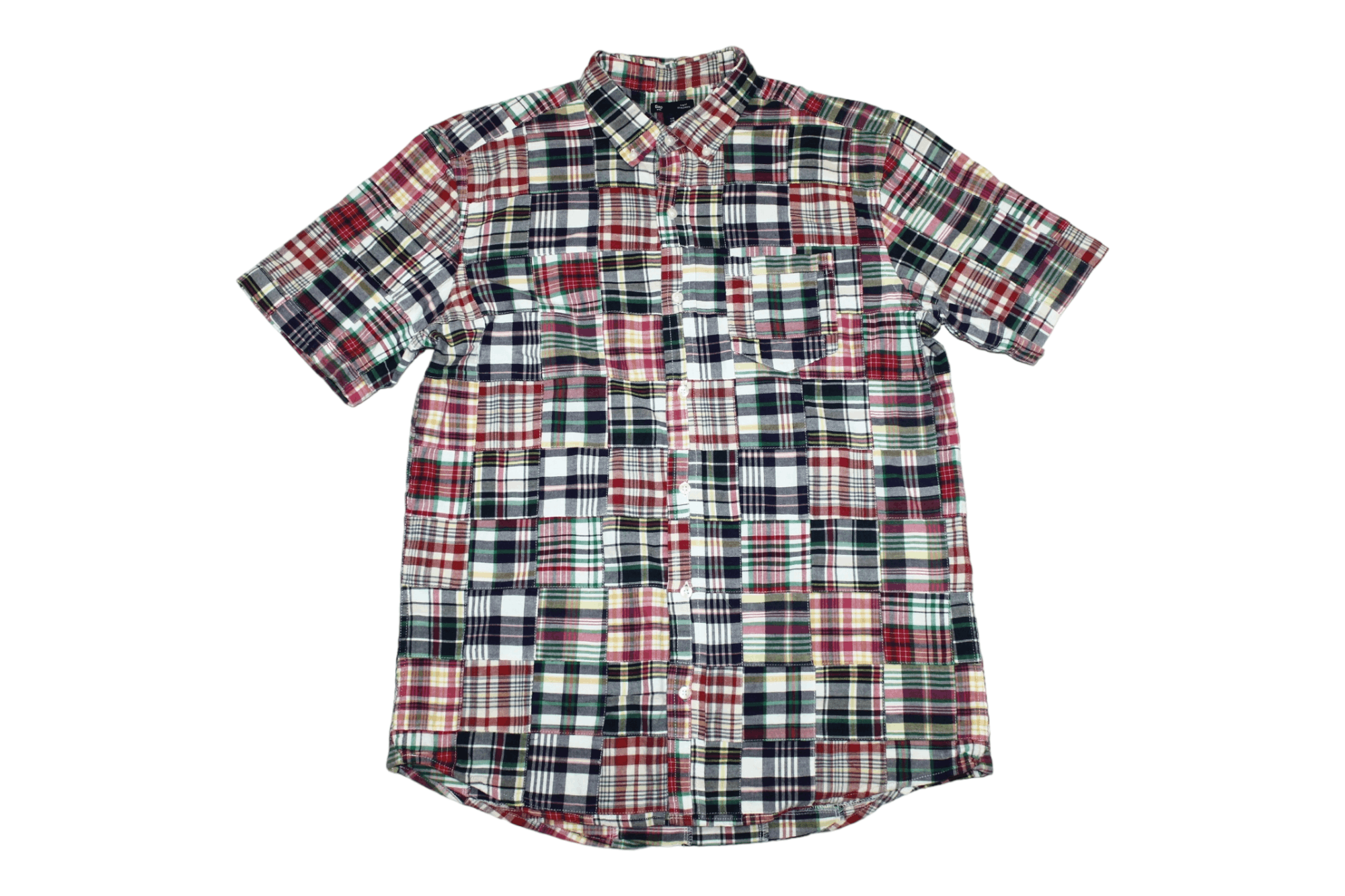 Gap Gap Madras Boro Patchwork Baggy Short Sleeve Shirt Size US L / EU 52-54 / 3 - 1 Thumbnail