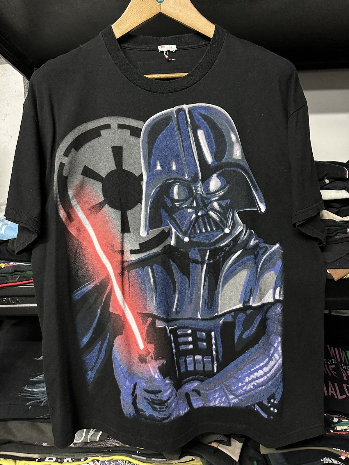 Vintage Vintage Star Wars Darth Vader Faded Tee Size US L / EU 52-54 / 3 - 1 Thumbnail
