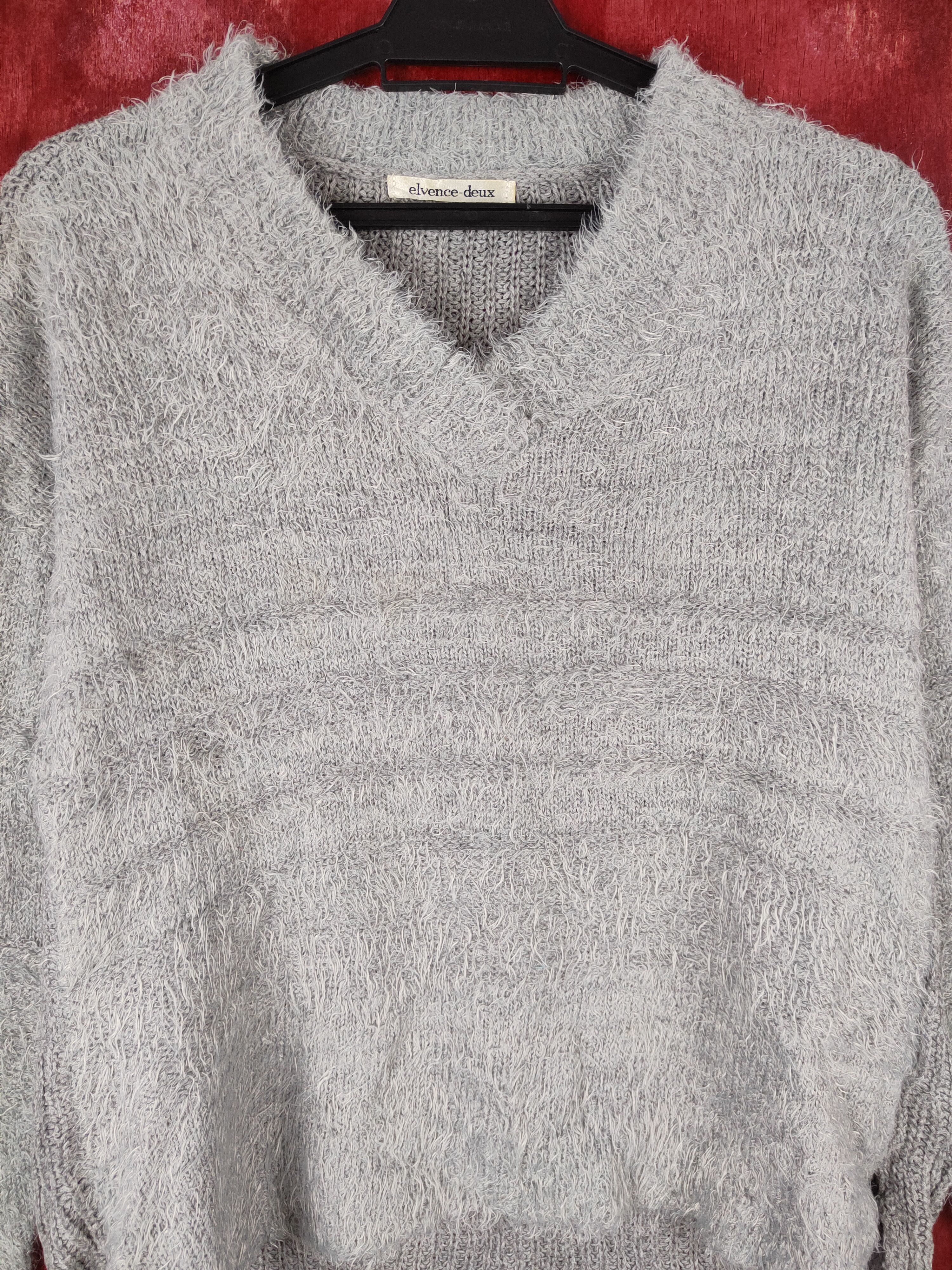 Homespun Knitwear Elvence Deux Gray Shag Shaggy Fur Mohair Knitwear #S808 Size M / US 6-8 / IT 42-44 - 2 Thumbnail