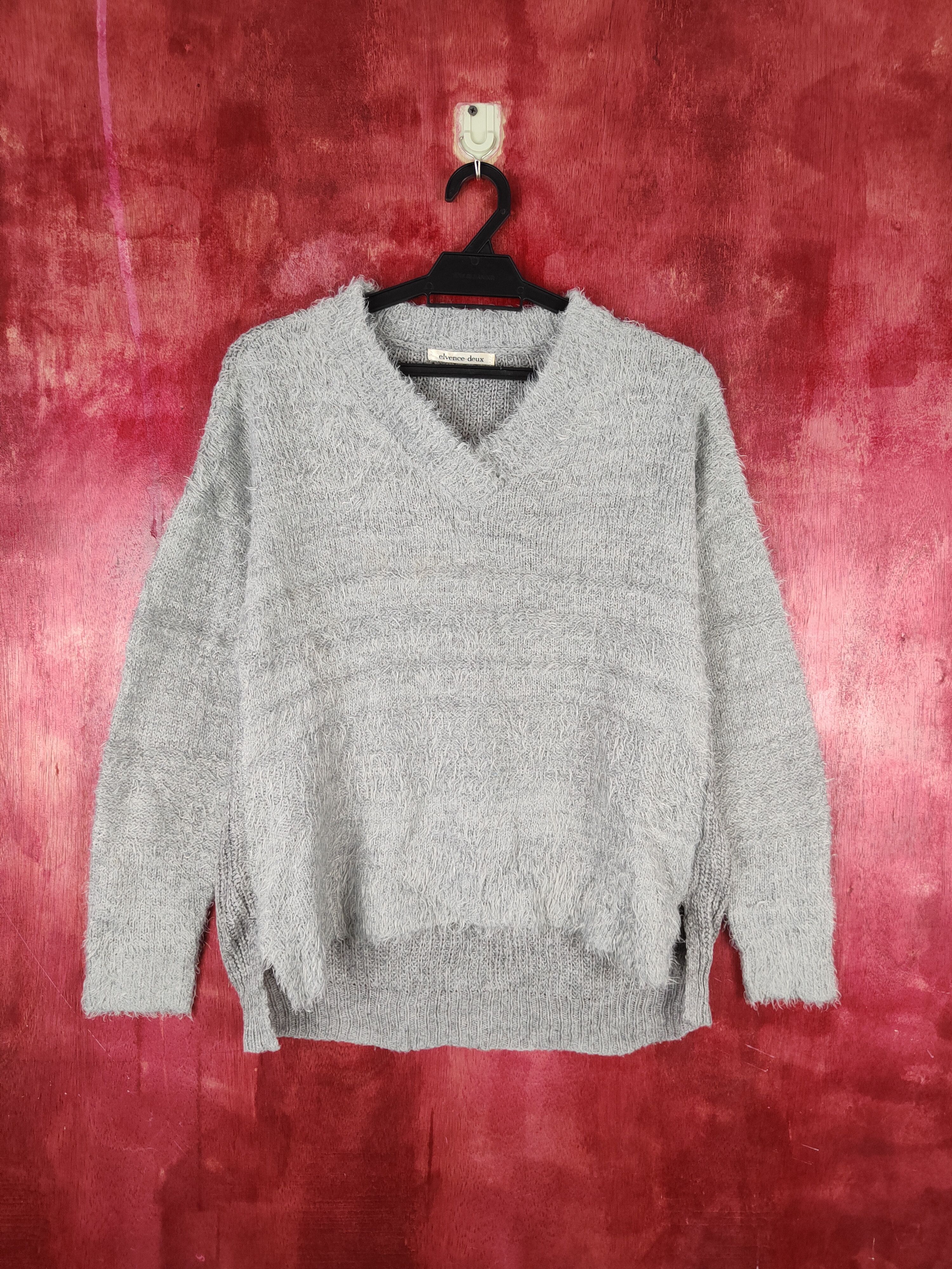 Homespun Knitwear Elvence Deux Gray Shag Shaggy Fur Mohair Knitwear #S808 Size M / US 6-8 / IT 42-44 - 1 Thumbnail