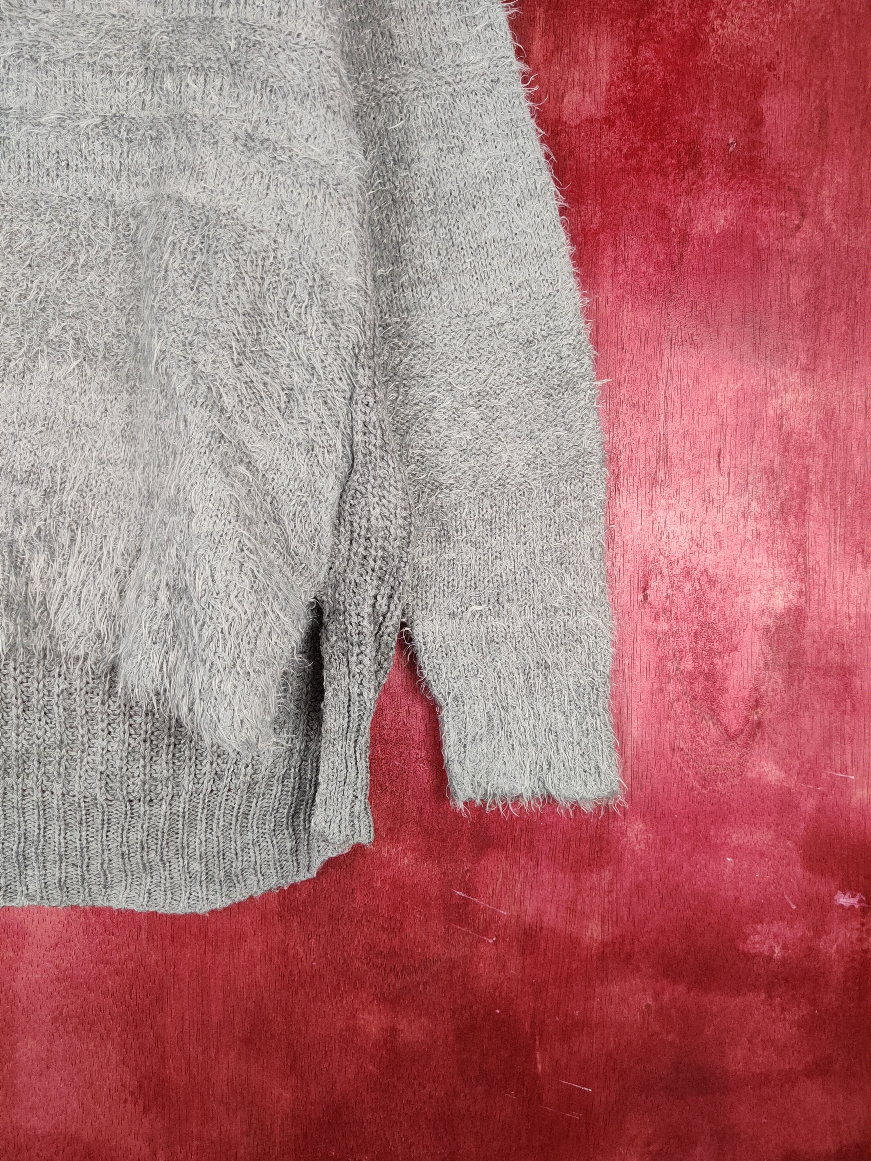 Homespun Knitwear Elvence Deux Gray Shag Shaggy Fur Mohair Knitwear #S808 Size M / US 6-8 / IT 42-44 - 6 Thumbnail