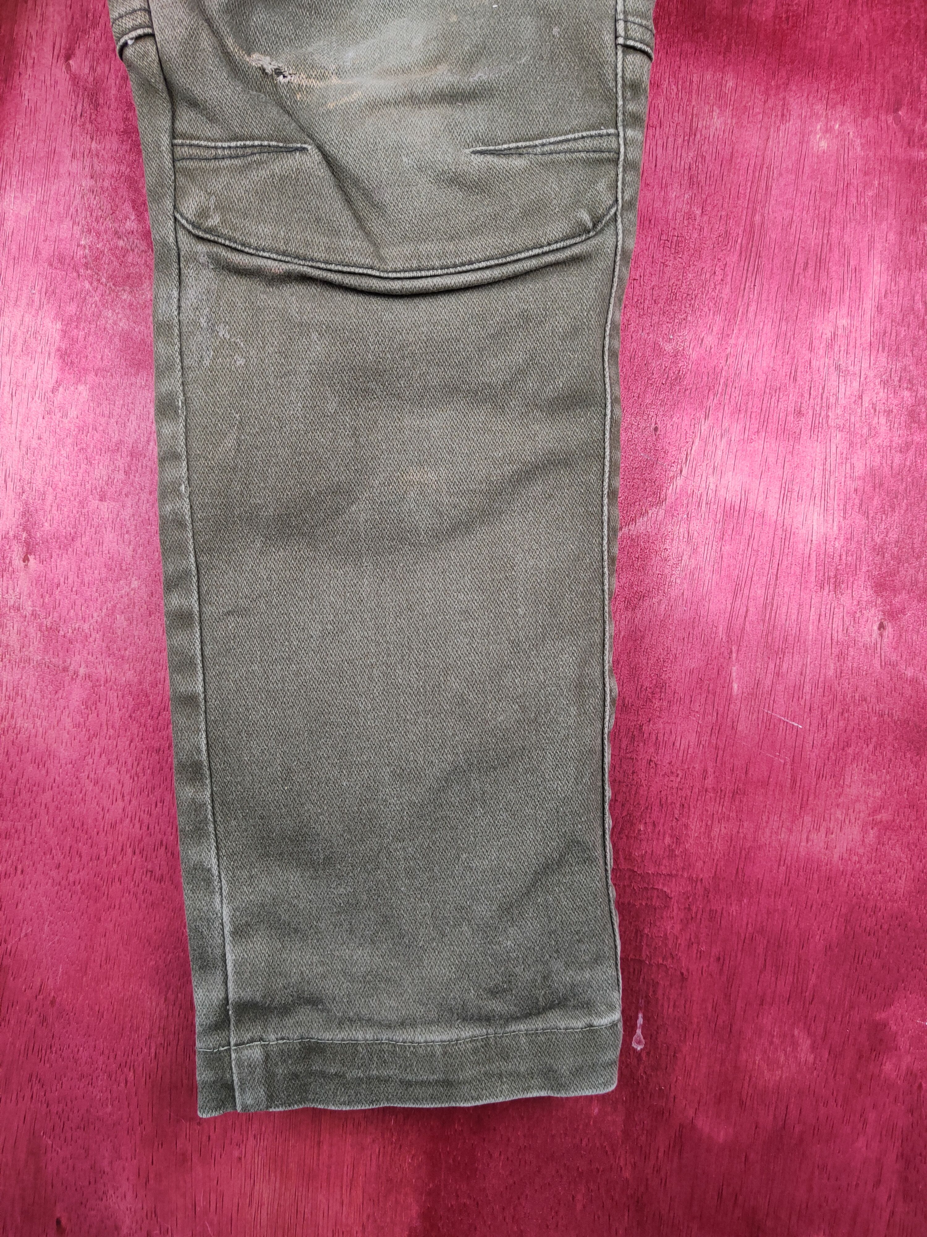 Japanese Brand Tora-Toraichi Olive Ripped Multipocket Cargo Pants #S815 Size US 30 / EU 46 - 11 Thumbnail