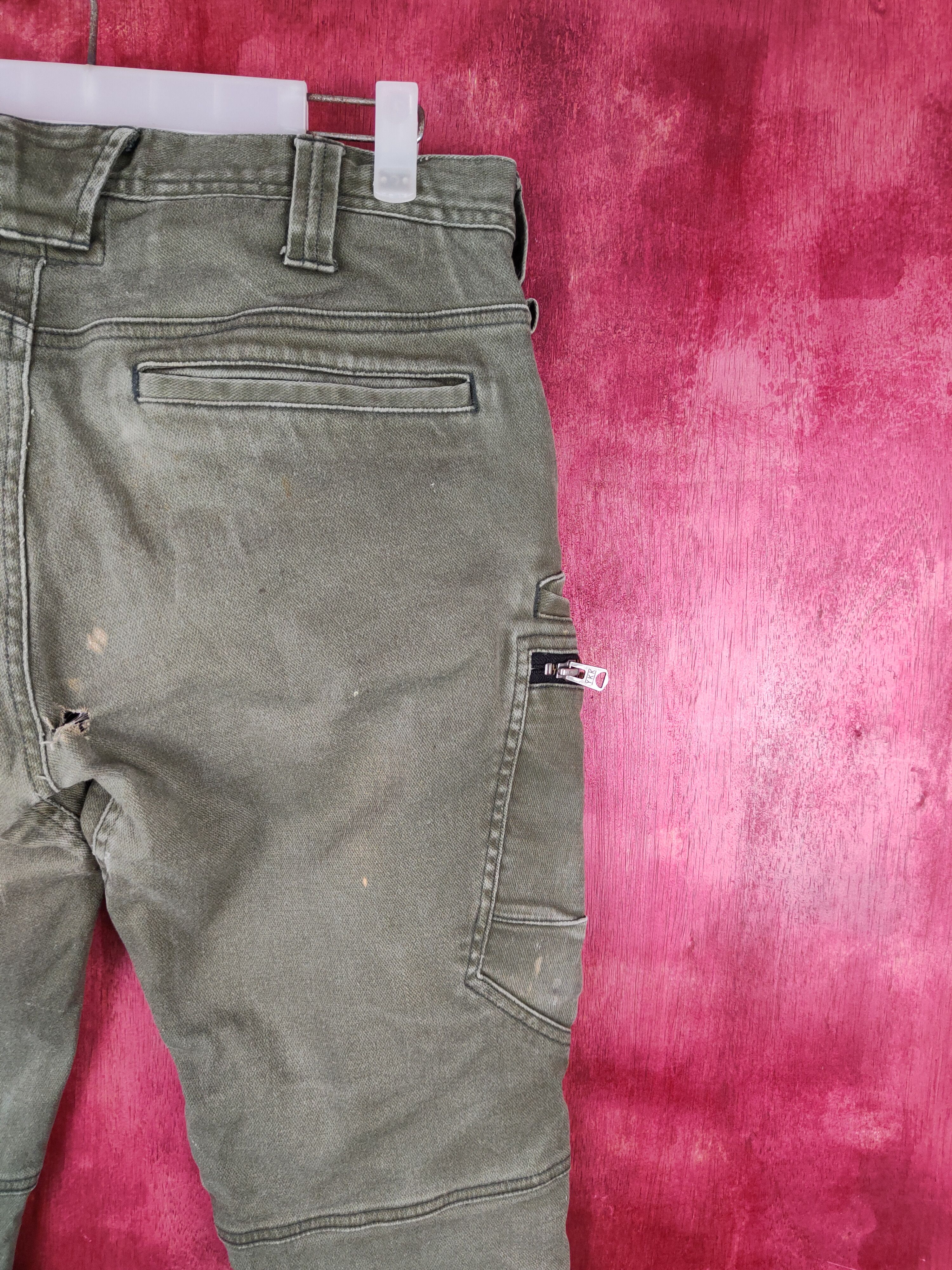 Japanese Brand Tora-Toraichi Olive Ripped Multipocket Cargo Pants #S815 Size US 30 / EU 46 - 17 Thumbnail