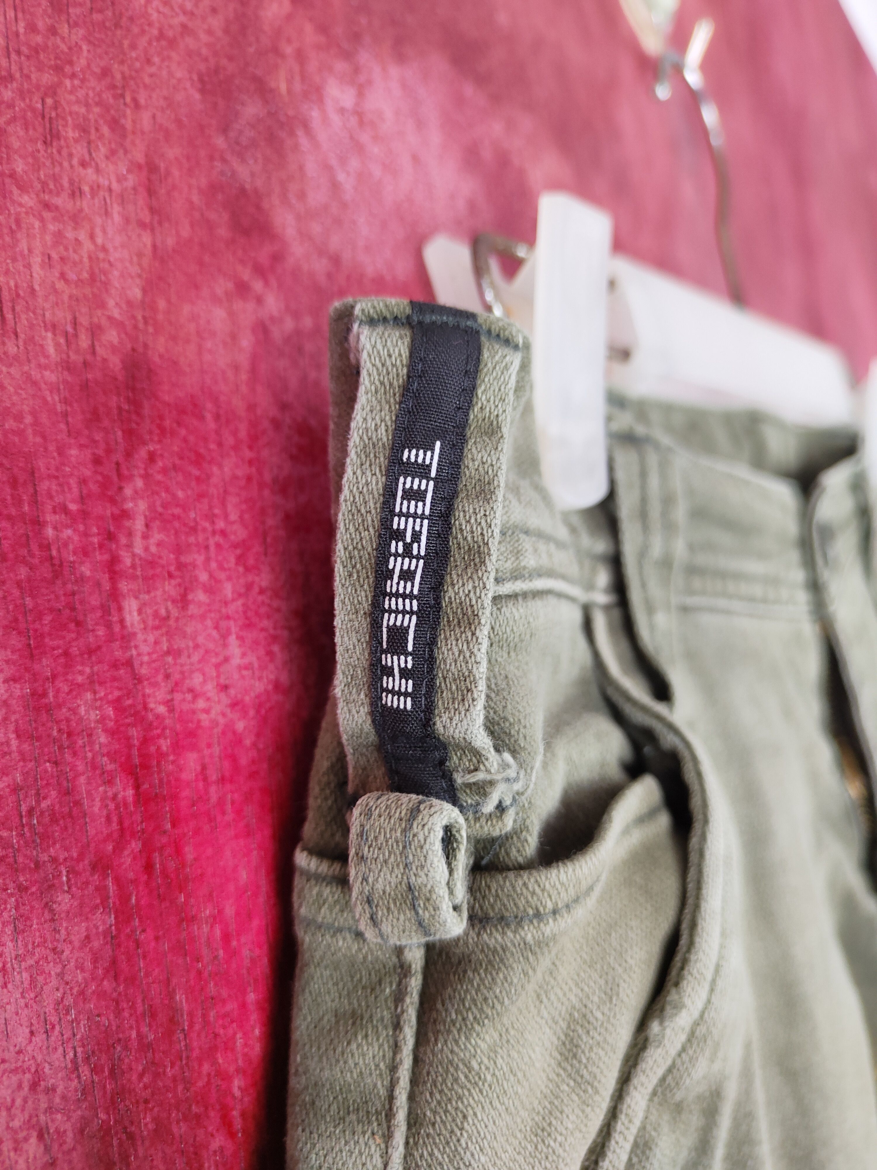 Japanese Brand Tora-Toraichi Olive Ripped Multipocket Cargo Pants #S815 Size US 30 / EU 46 - 3 Thumbnail