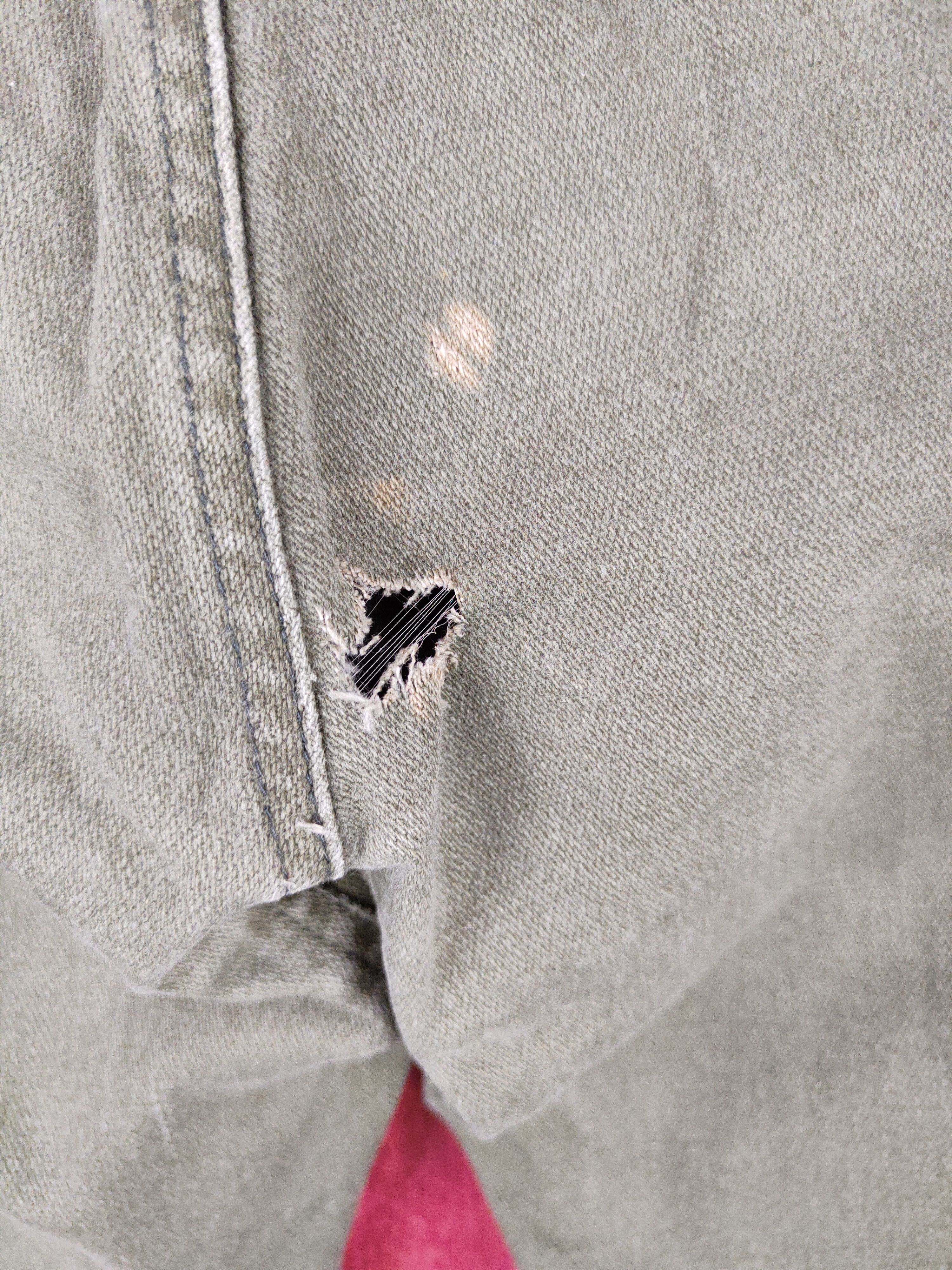 Japanese Brand Tora-Toraichi Olive Ripped Multipocket Cargo Pants #S815 Size US 30 / EU 46 - 16 Thumbnail