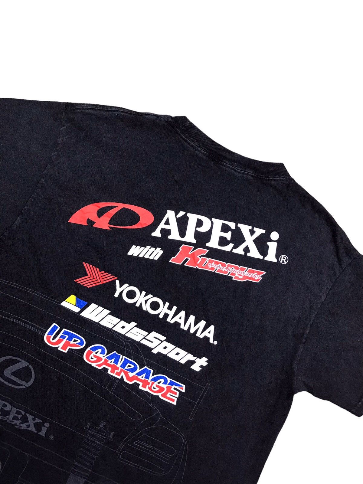 Sports Specialties × Vintage Y2K Nice faded YOKAHAMA APEXI UP GARAGE KUNNY WEDSSPORT TEE Size US M / EU 48-50 / 2 - 9 Thumbnail