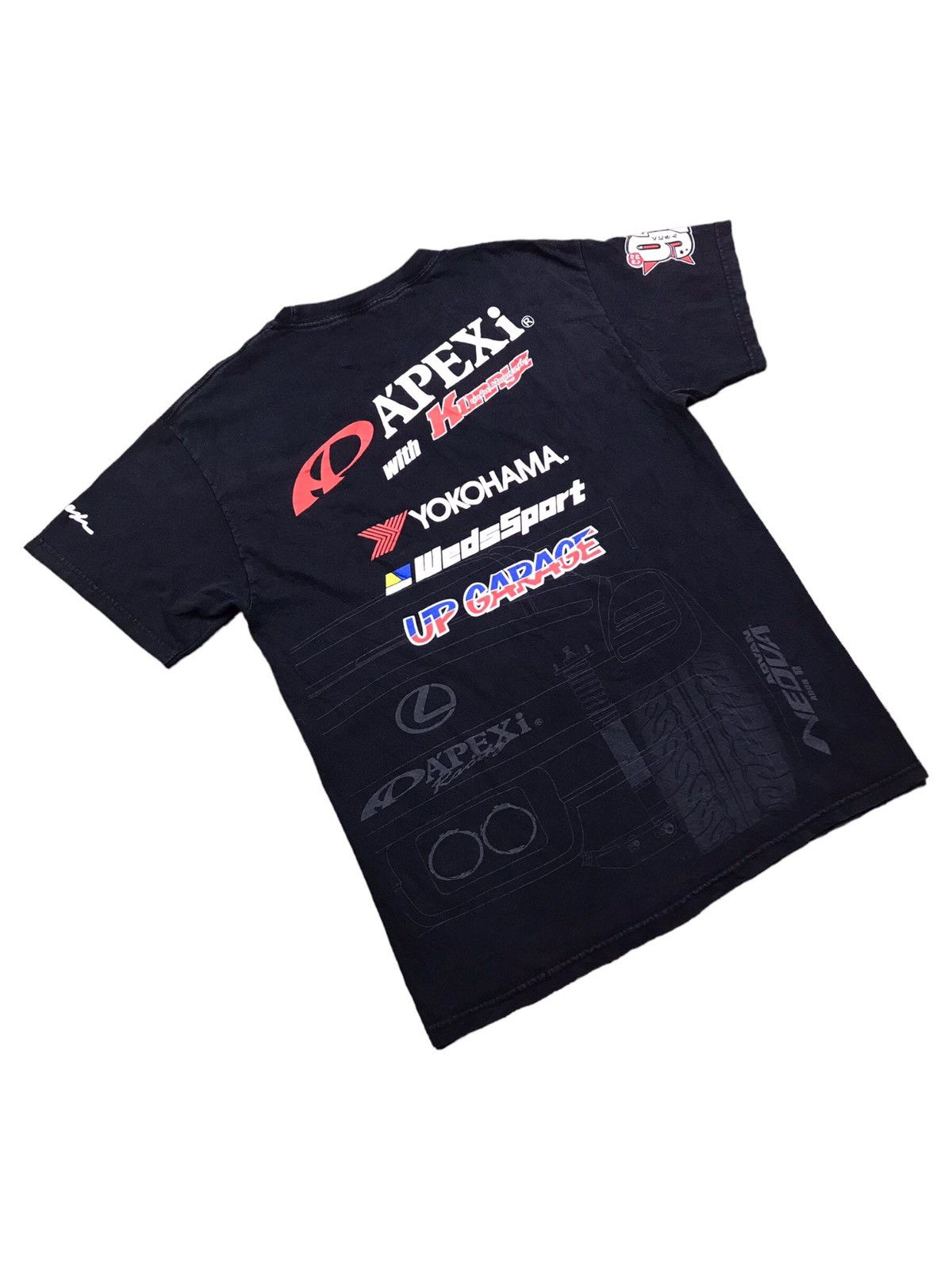 Sports Specialties × Vintage Y2K Nice faded YOKAHAMA APEXI UP GARAGE KUNNY WEDSSPORT TEE Size US M / EU 48-50 / 2 - 12 Thumbnail