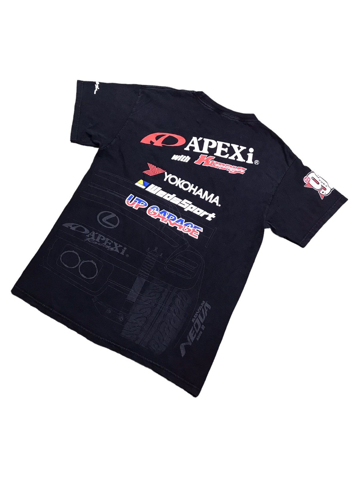 Sports Specialties × Vintage Y2K Nice faded YOKAHAMA APEXI UP GARAGE KUNNY WEDSSPORT TEE Size US M / EU 48-50 / 2 - 13 Thumbnail