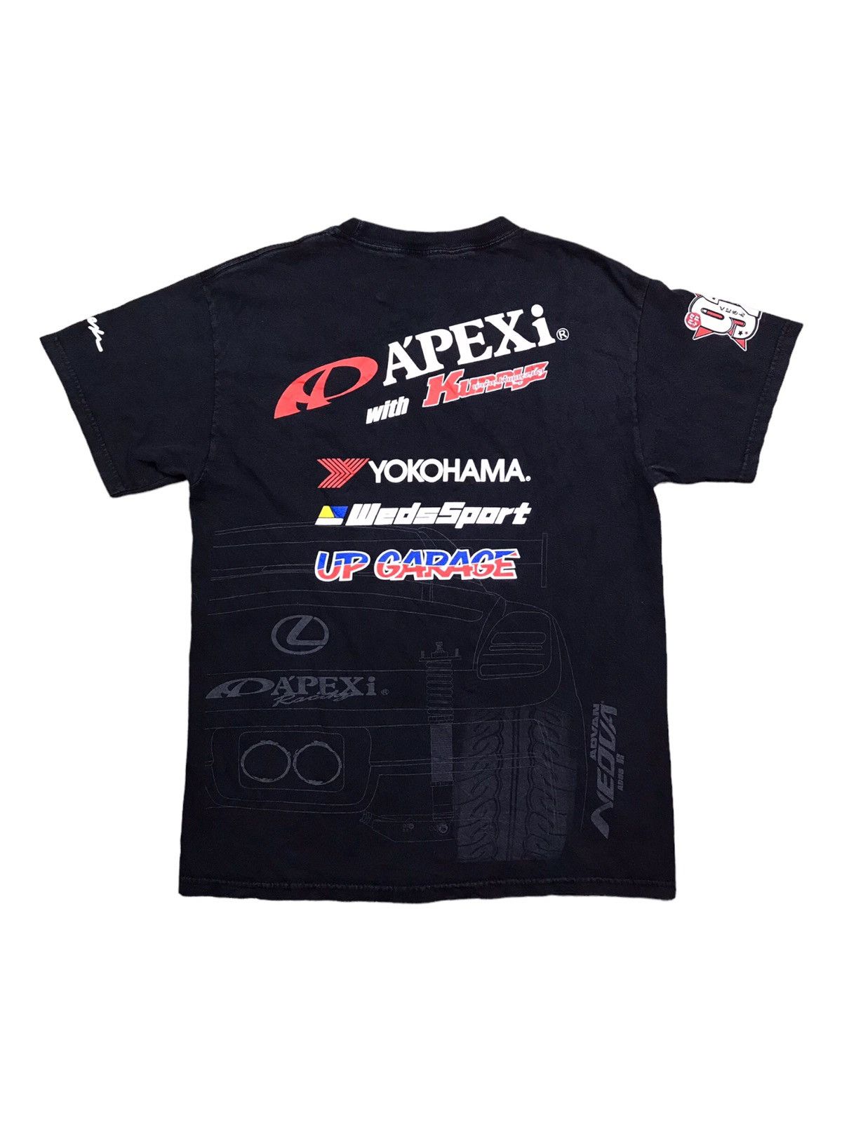 Sports Specialties × Vintage Y2K Nice faded YOKAHAMA APEXI UP GARAGE KUNNY WEDSSPORT TEE Size US M / EU 48-50 / 2 - 1 Thumbnail