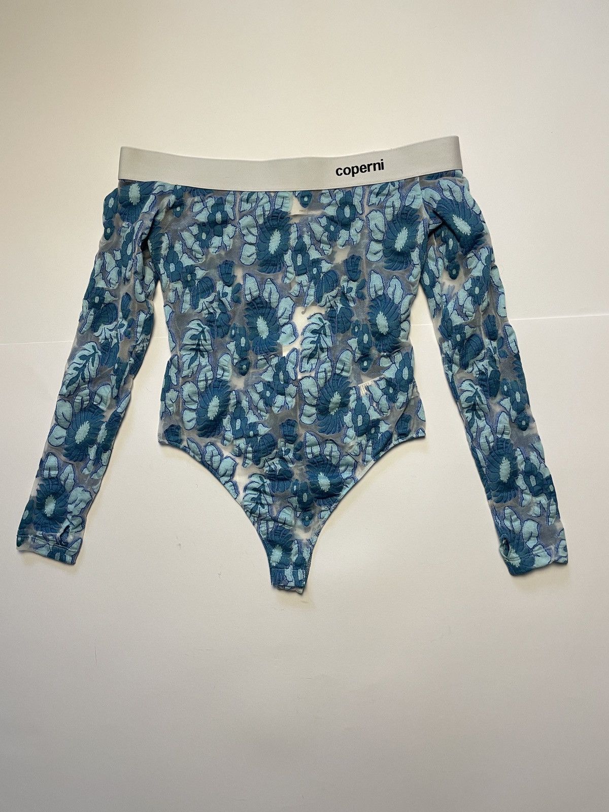 Coperni Coperni floral-print off-shoulder bodysuit Size S / US 4 / IT 40 - 4 Thumbnail
