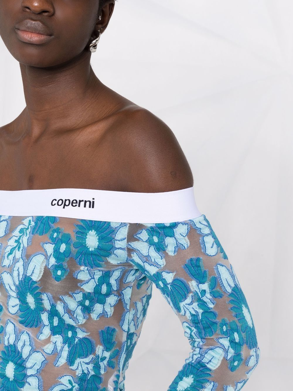Coperni Coperni floral-print off-shoulder bodysuit Size S / US 4 / IT 40 - 3 Thumbnail