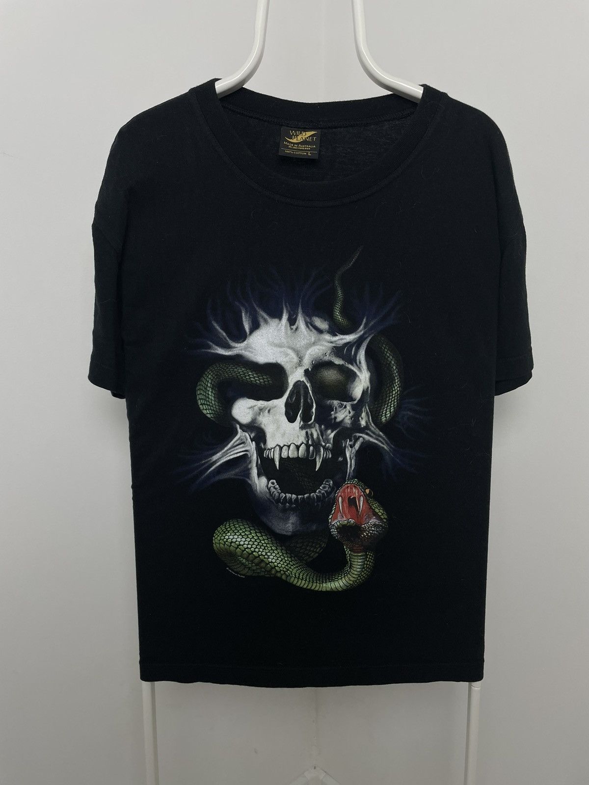 Band Tees skull snake tee Wild Planet Made in Australia 2008 age tee Size US L / EU 52-54 / 3 - 2 Thumbnail