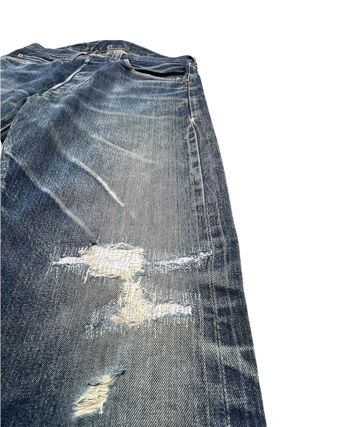 Levi's Vintage Levi’s 1998 201XX E 1937 Selvedge Distressed Denim Size US 30 / EU 46 - 10 Thumbnail