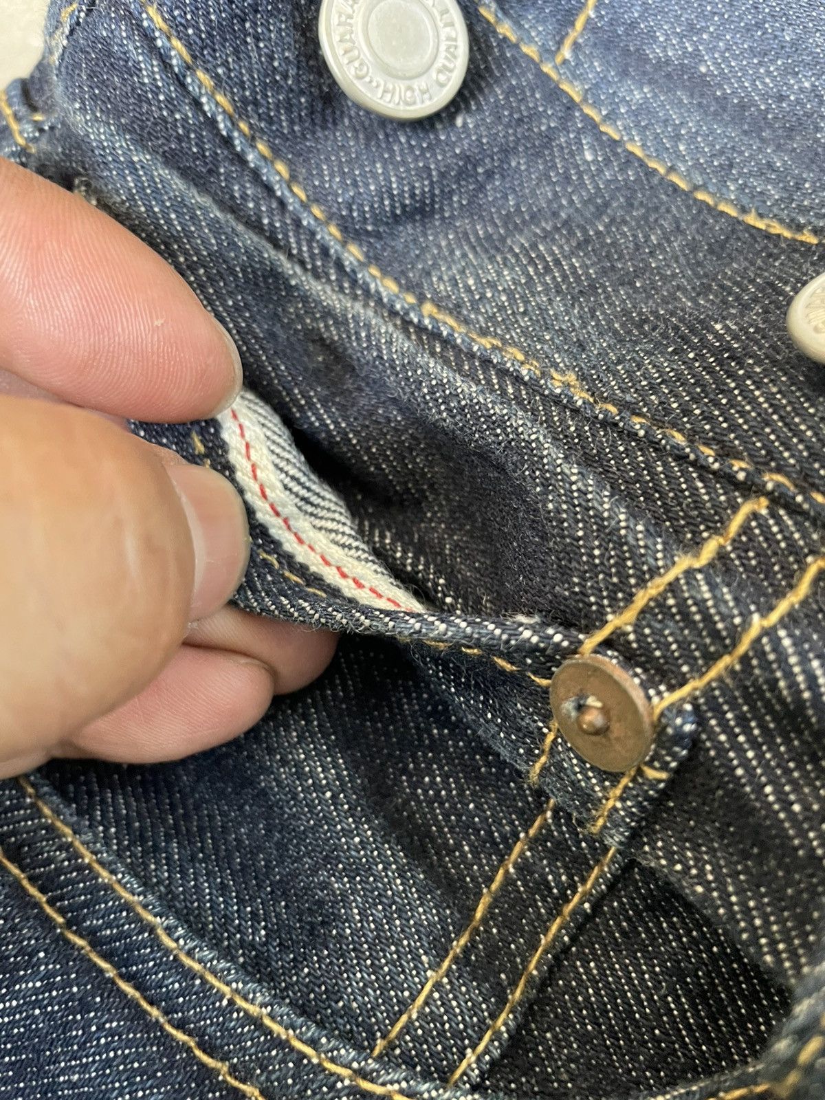 Japanese Brand Father & Son Selvedge Redline Denim Size US 32 / EU 48 - 15 Thumbnail