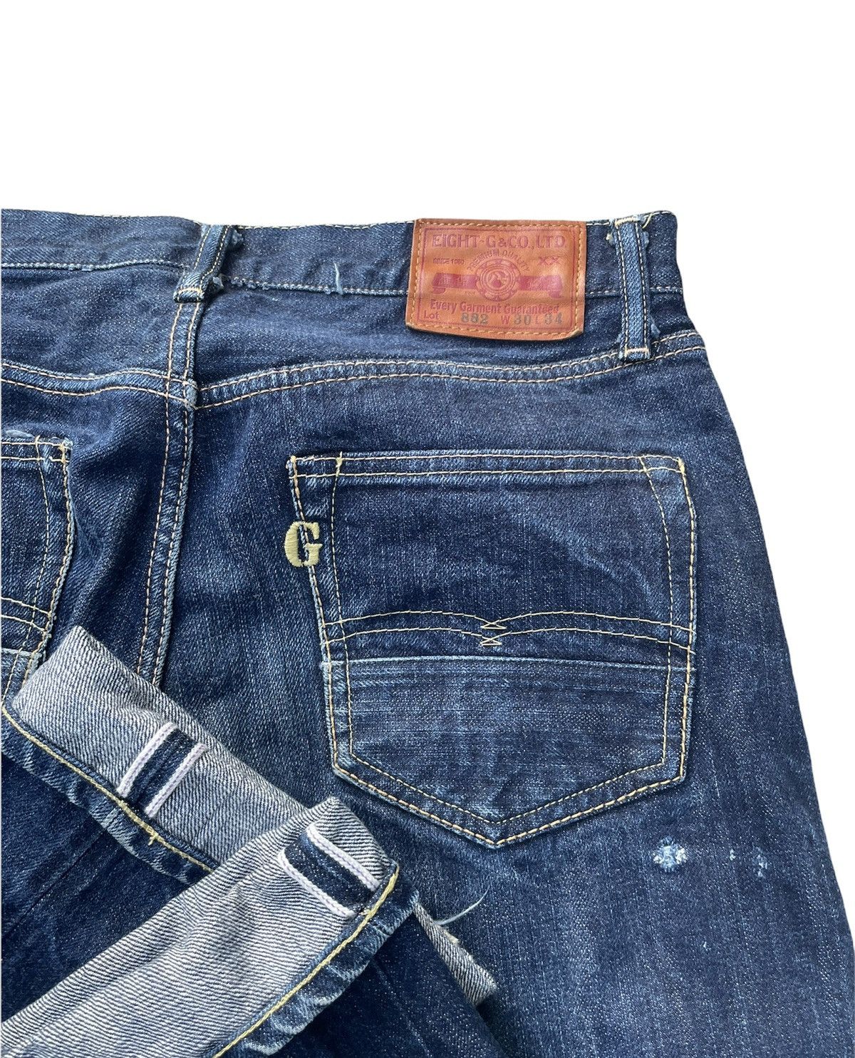 EIGHT-G Vintage Eight G Selvedge Denim Size US 31 - 10 Thumbnail