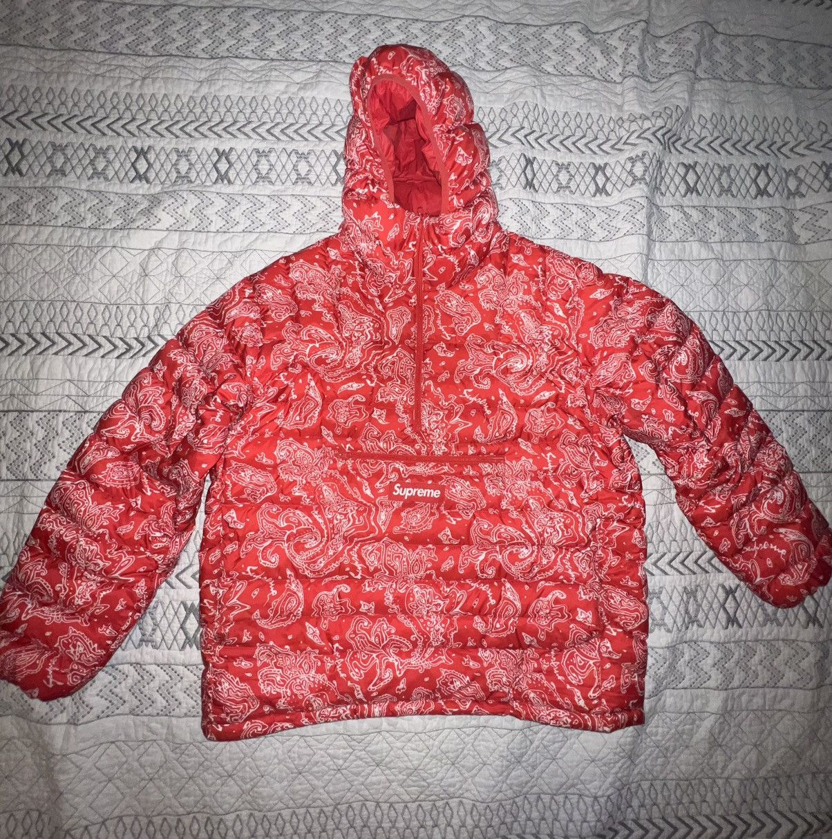 Supreme Supreme Micro Down Half Zip Hooded Pull Over (FW22) | Grailed