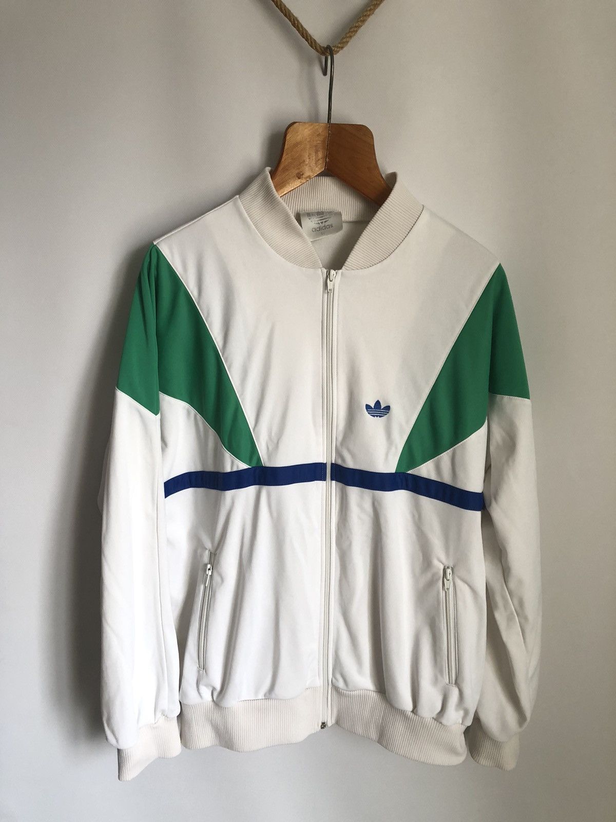 Adidas × Vintage 90s Vintage Mens Adidas Tracksuit Windbreaker Jacket Size US XL / EU 56 / 4 - 1 Thumbnail