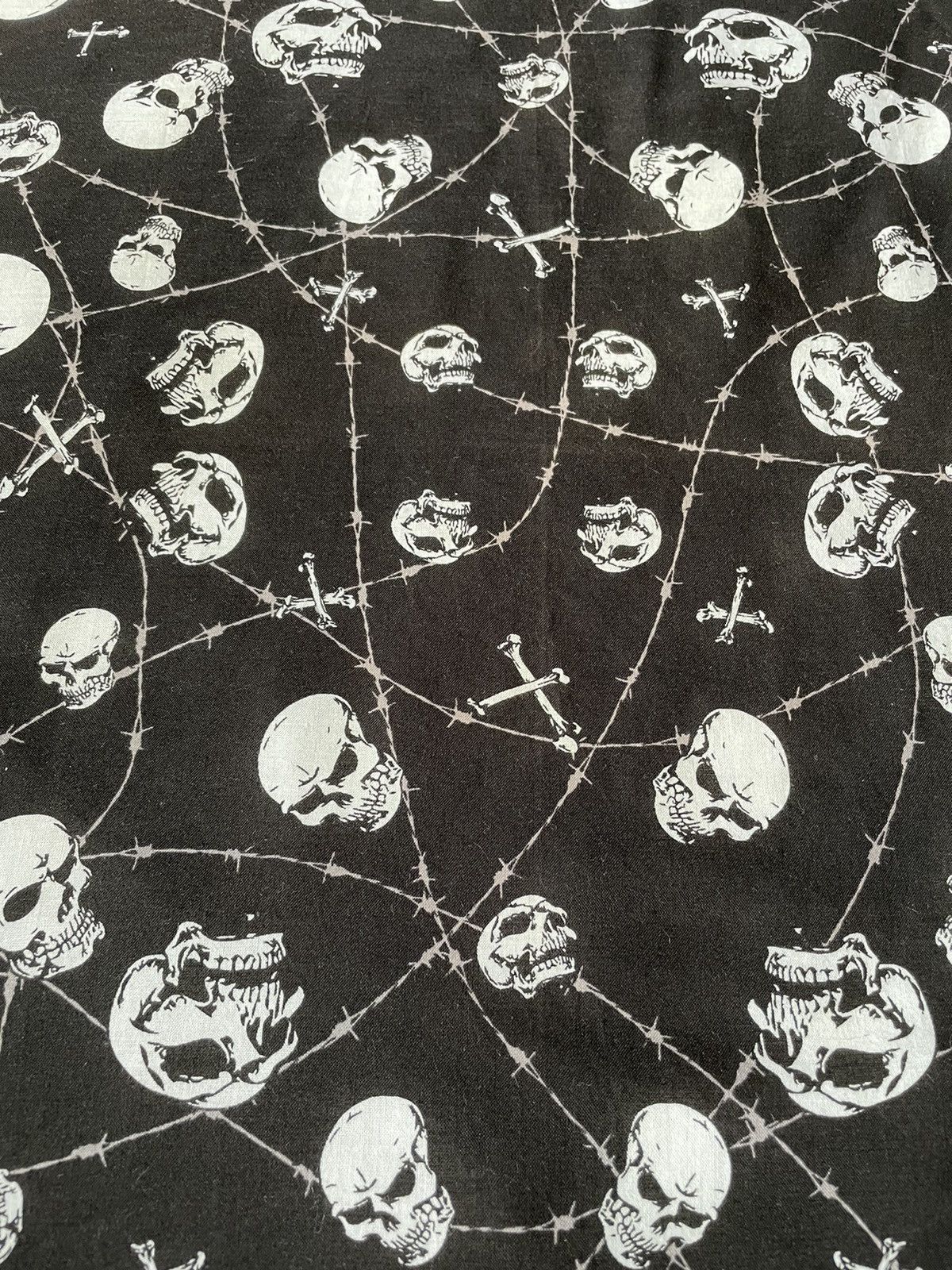 Japanese Brand Black hell skull Handkercheif / Bandana Size ONE SIZE - 5 Thumbnail