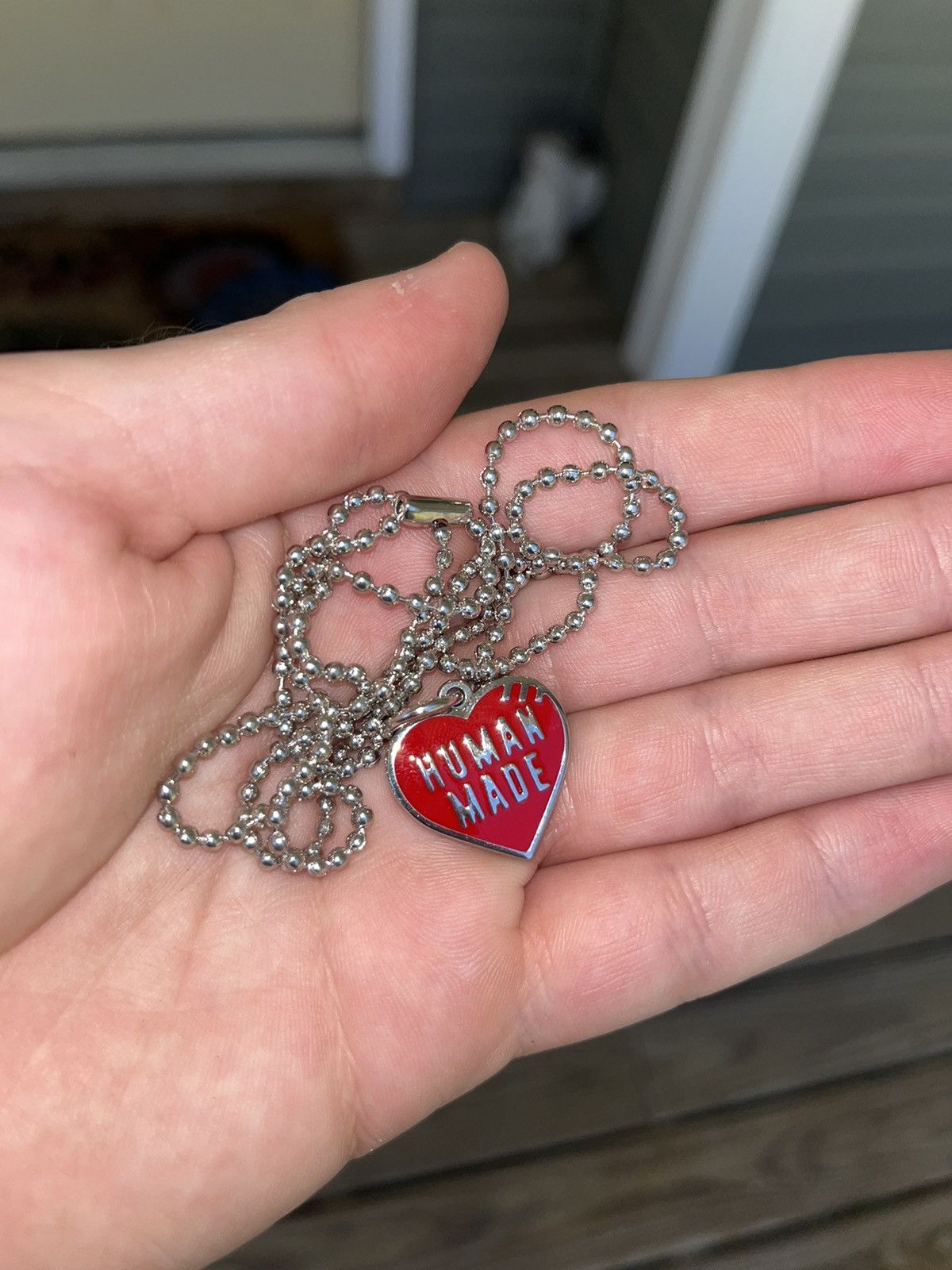 Human Made Human Made Heart Pendant Red Necklace | Grailed