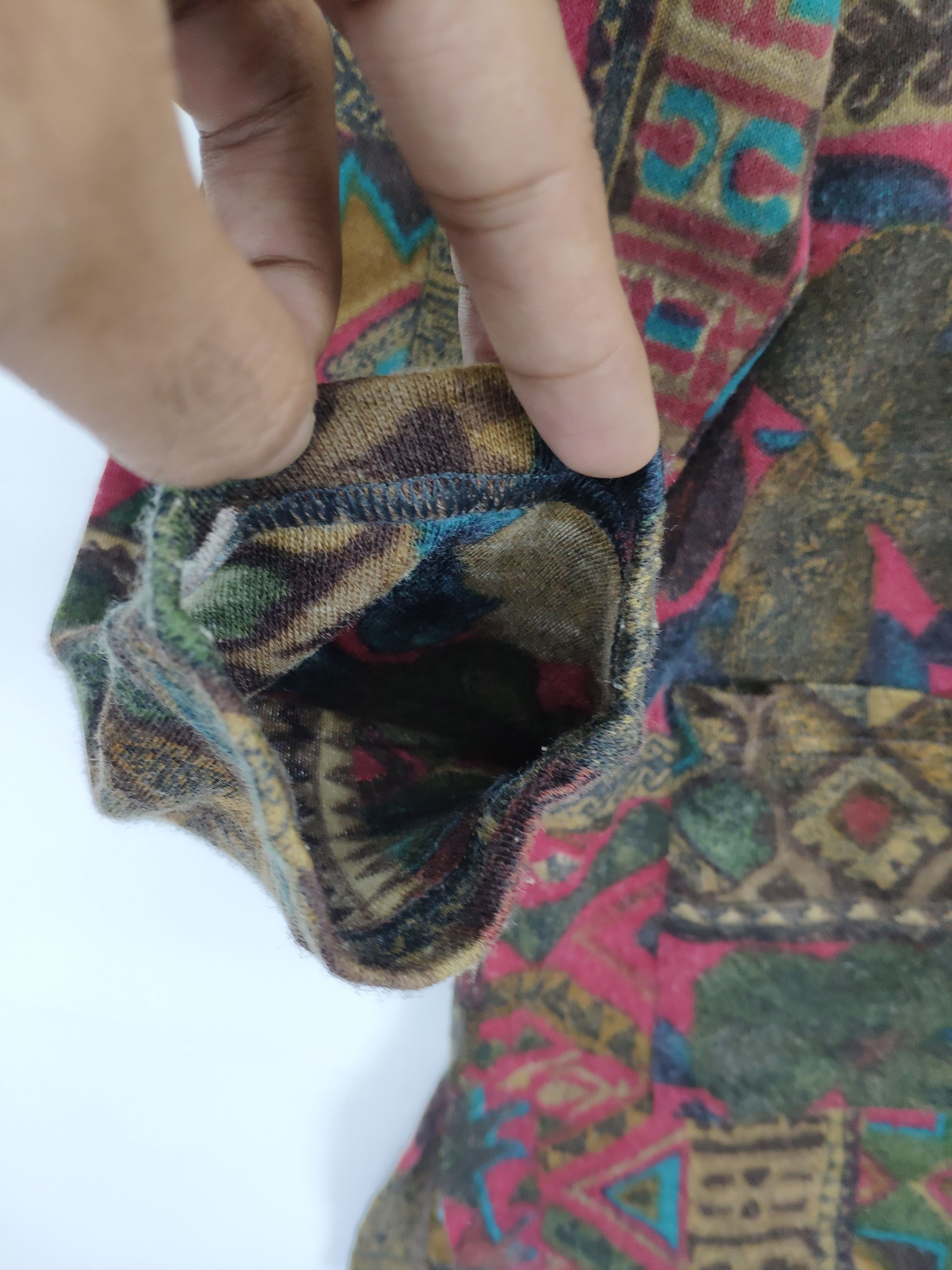 Vintage Steal 💥 Vintage Cardigan Sweater Abstract Art Motif Size M / US 6-8 / IT 42-44 - 5 Thumbnail