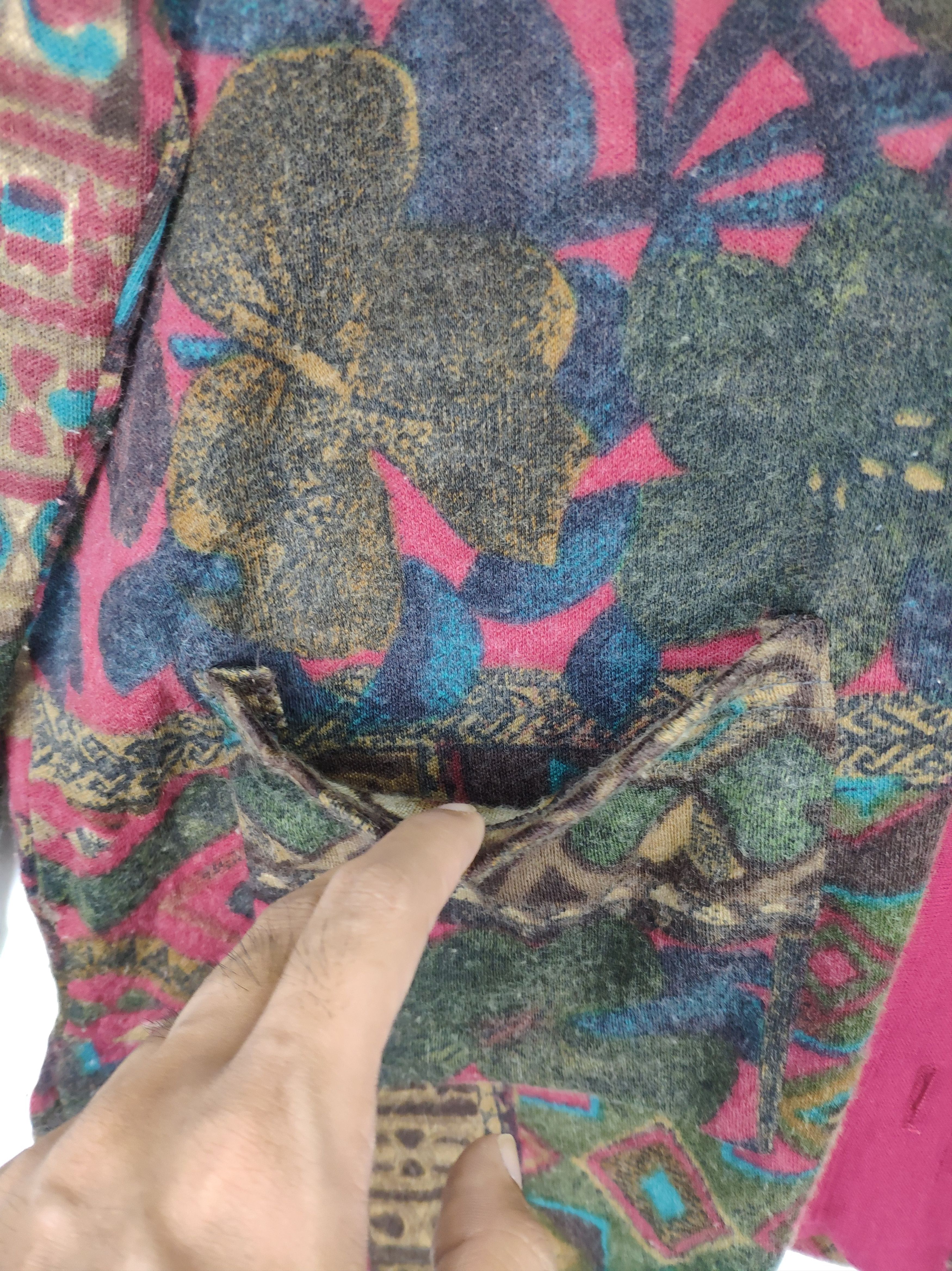 Vintage Steal 💥 Vintage Cardigan Sweater Abstract Art Motif Size M / US 6-8 / IT 42-44 - 8 Thumbnail