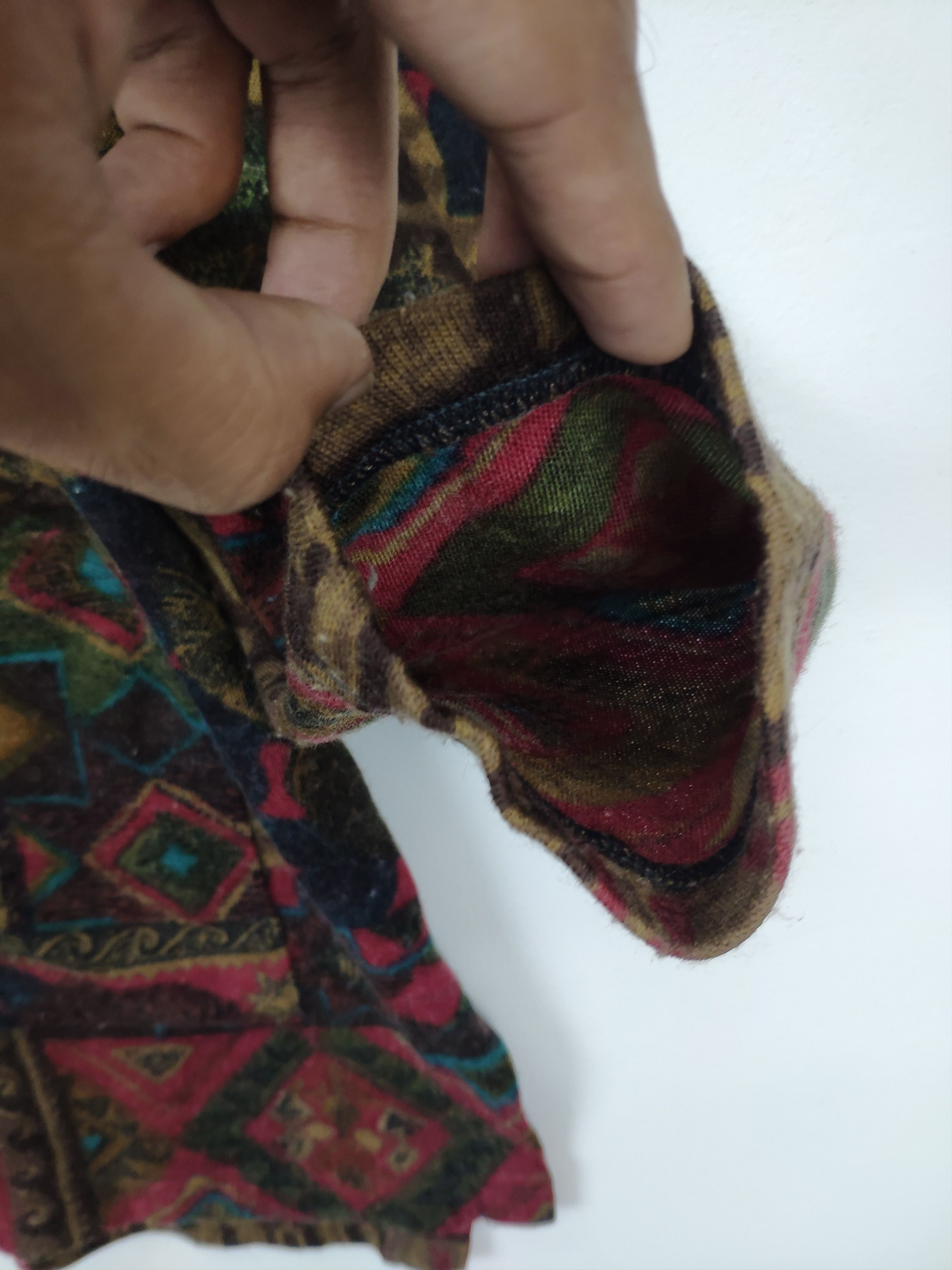 Vintage Steal 💥 Vintage Cardigan Sweater Abstract Art Motif Size M / US 6-8 / IT 42-44 - 4 Thumbnail