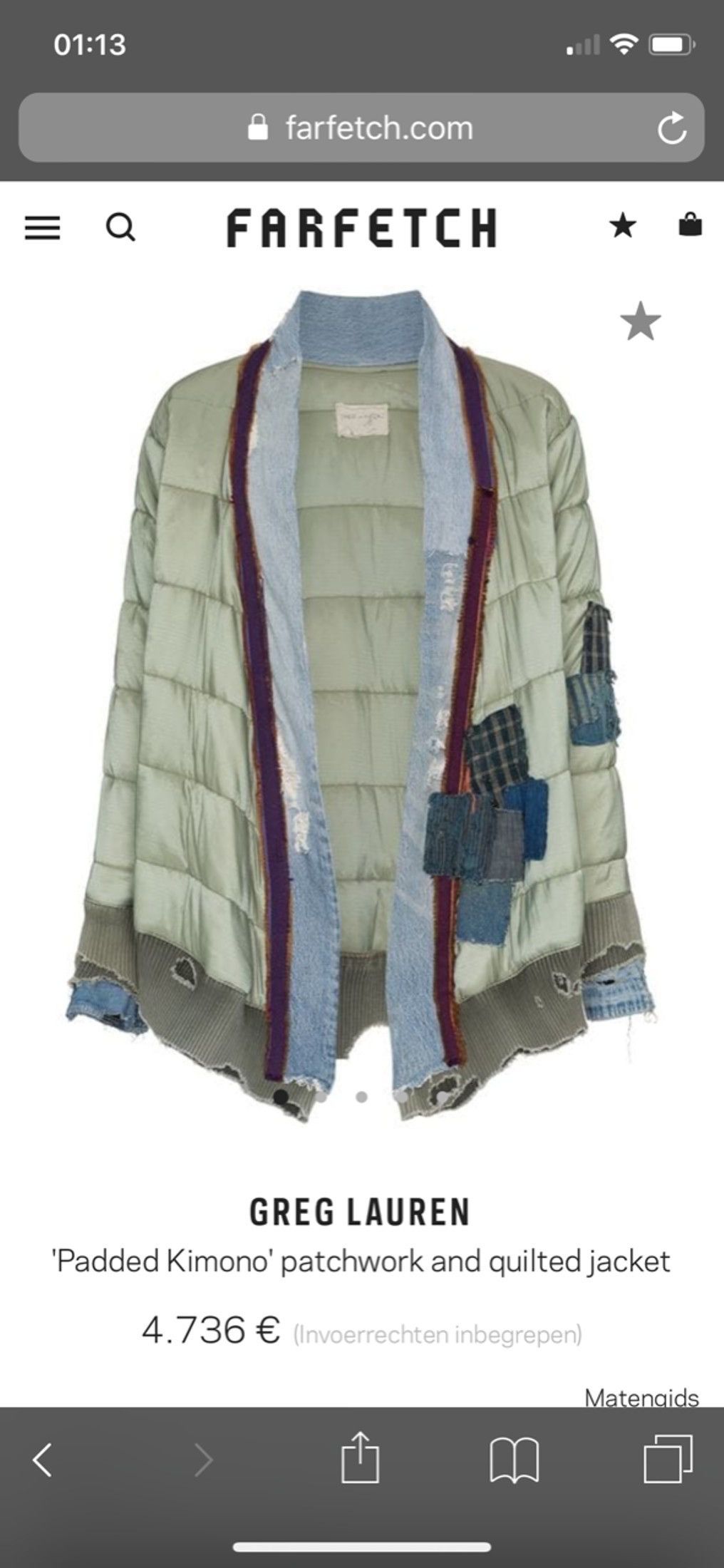 Greg Lauren Greg Lauren puffy kimono Size US L / EU 52-54 / 3 - 4 Thumbnail