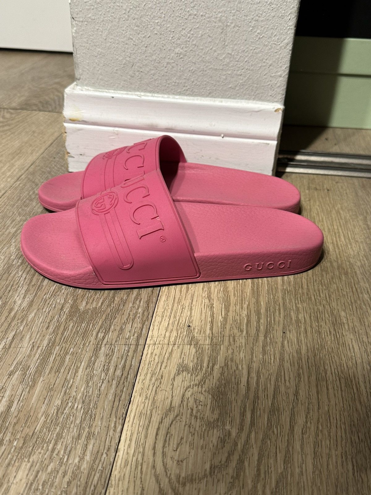 Rare Vintage Pink Gucci Slides