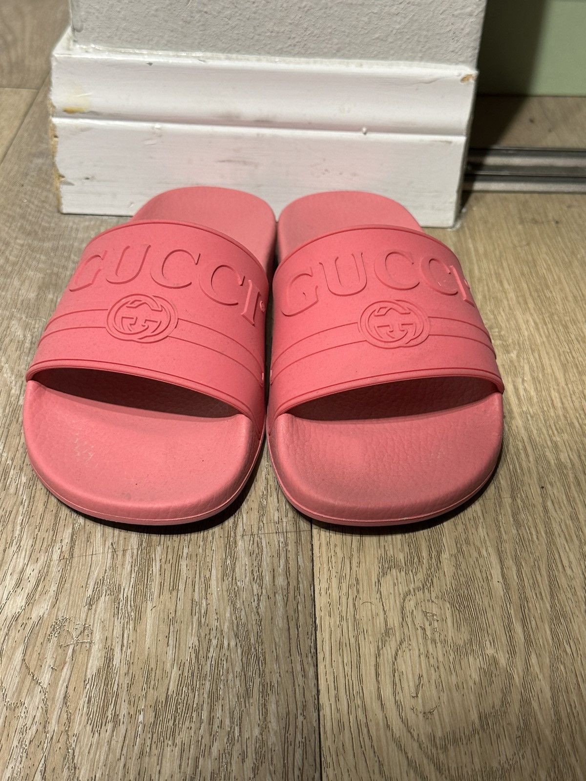 Rare Vintage Pink Gucci Slides