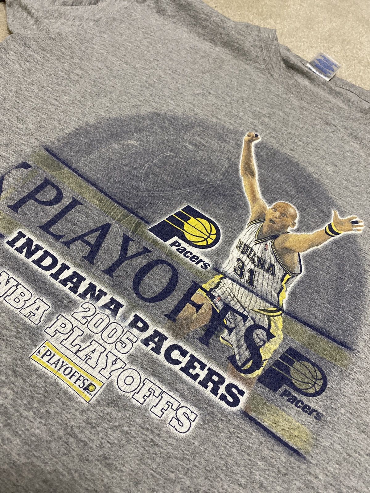 NBA Vintage Y2K Reggie Miller Indiana Pacers NBA 2005 Playoffs Size US L / EU 52-54 / 3 - 5 Thumbnail