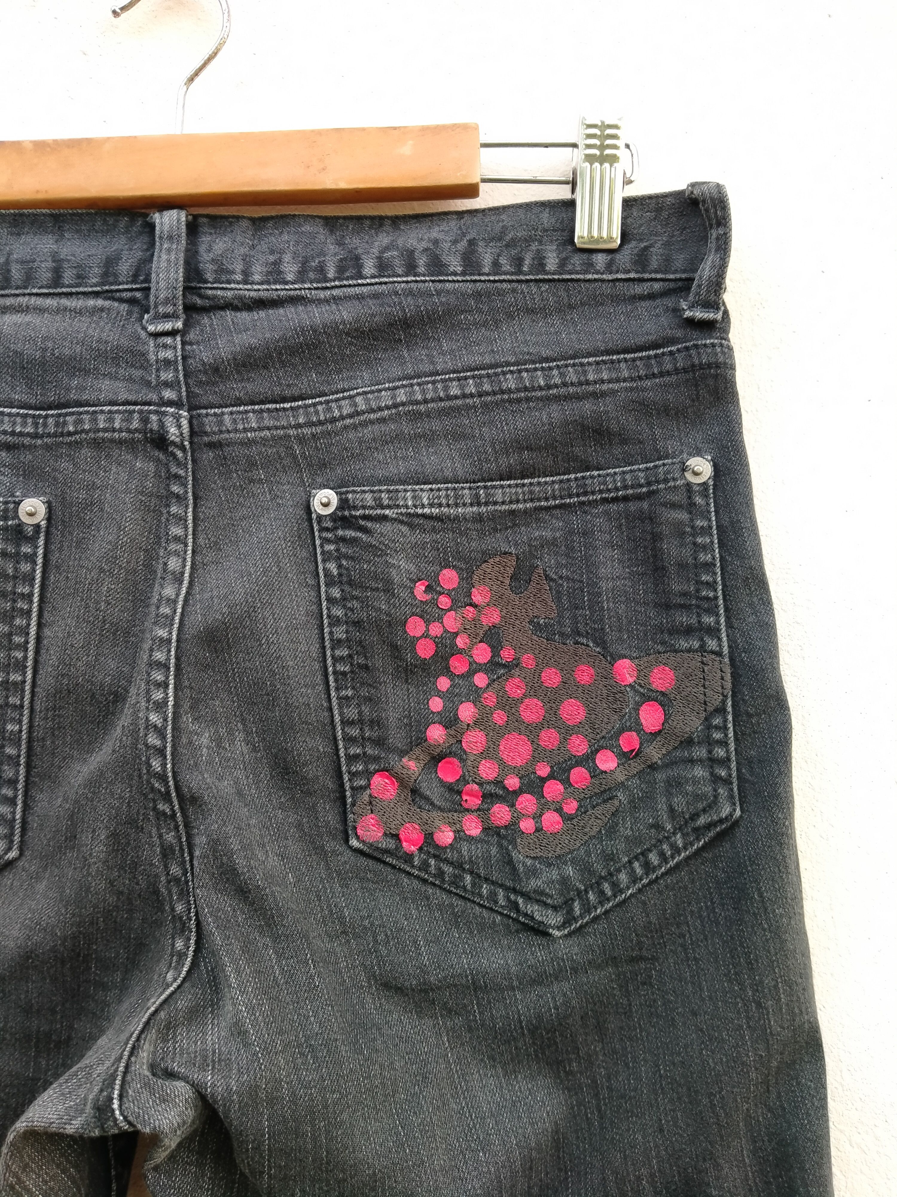 Vivienne Westwood Vtg Vivienne Westwood Man Black Distressed Denim Jeans Size US 31 - 14 Thumbnail