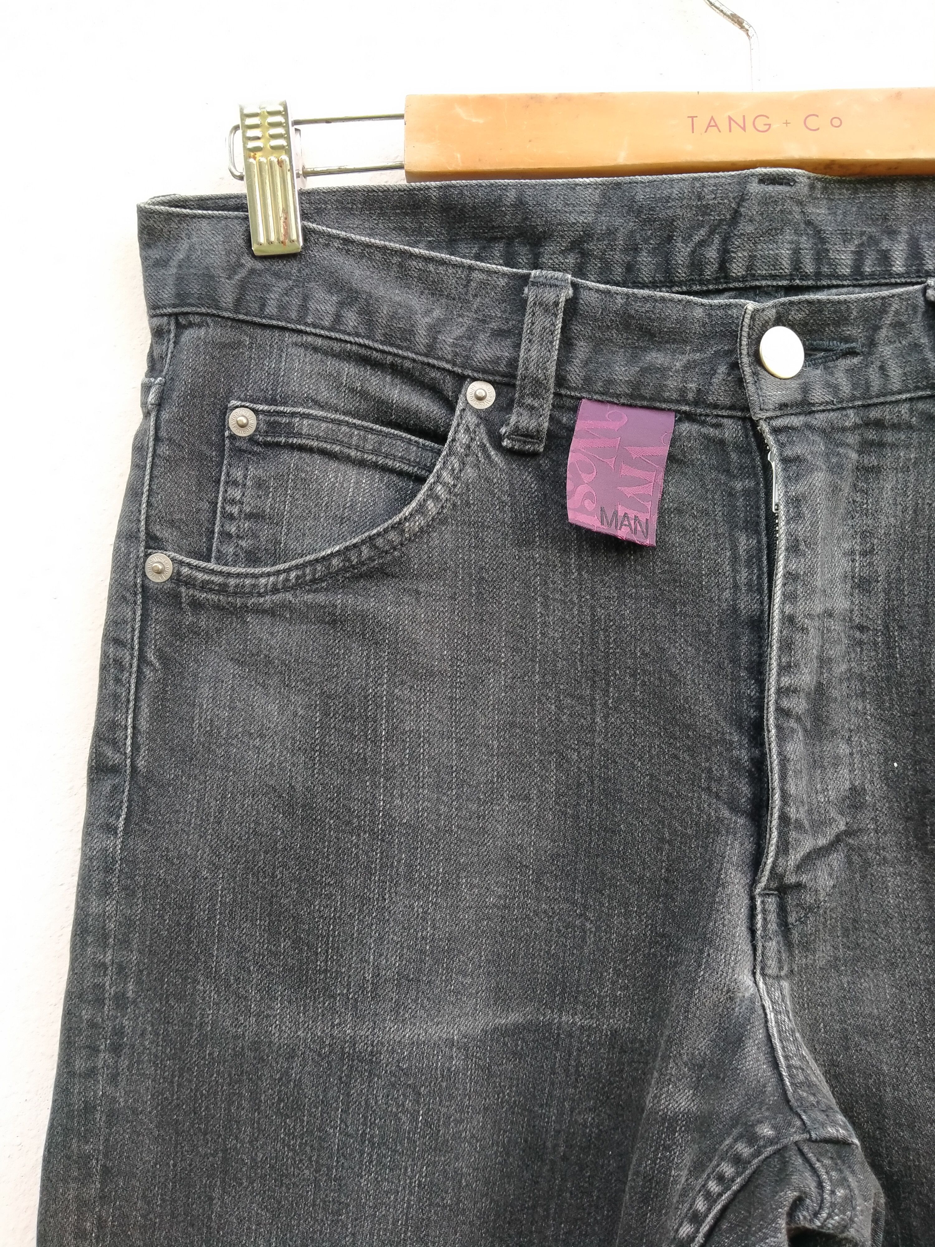 Vivienne Westwood Vtg Vivienne Westwood Man Black Distressed Denim Jeans Size US 31 - 5 Thumbnail