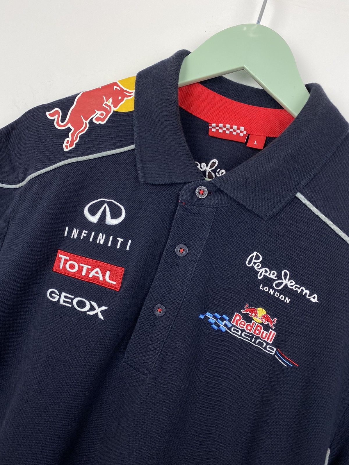 Formula 1 Pepe Jeans Infinity Red Bull Racing Polo T Shirt Ferrari BMW Size US L / EU 52-54 / 3 - 4 Thumbnail